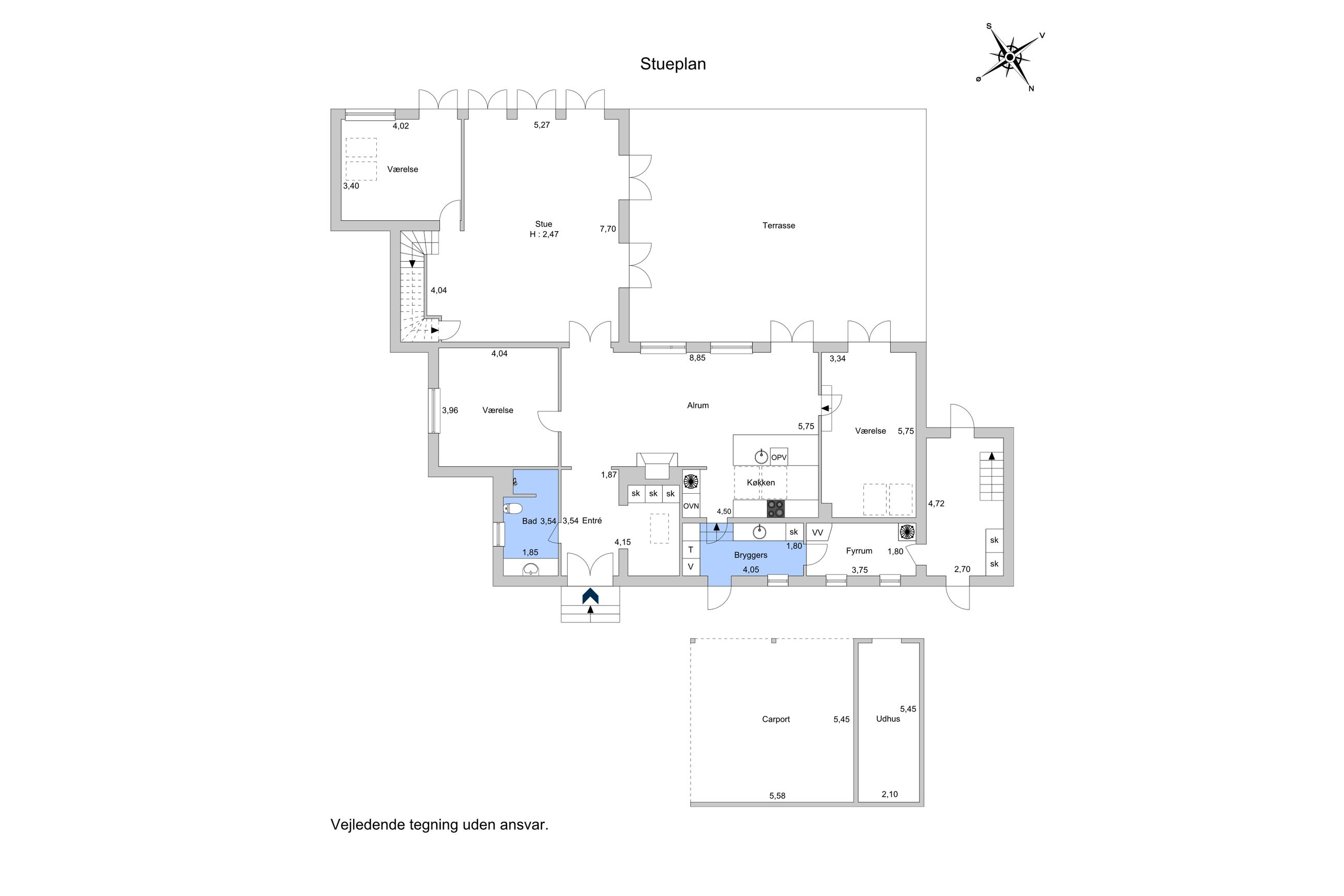 Bolbrovænge 43, Rungsted Kyst - Plantegning