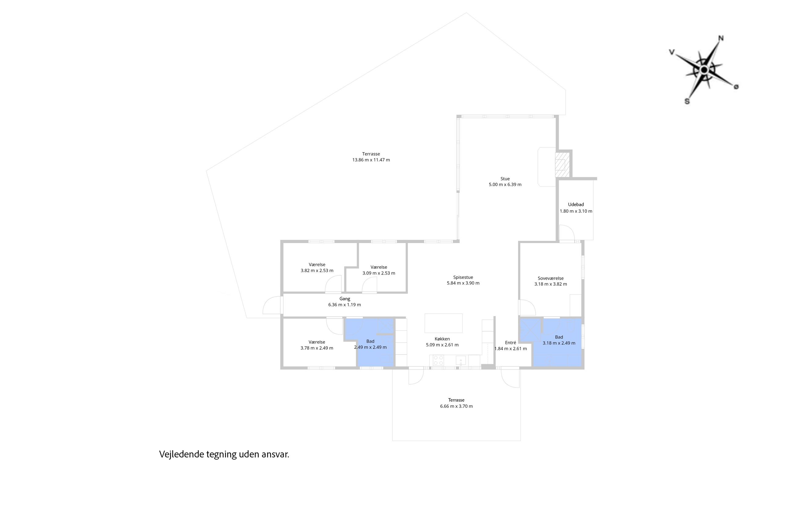 Julsgårdsvej 4, Tisvildeleje - Plantegning