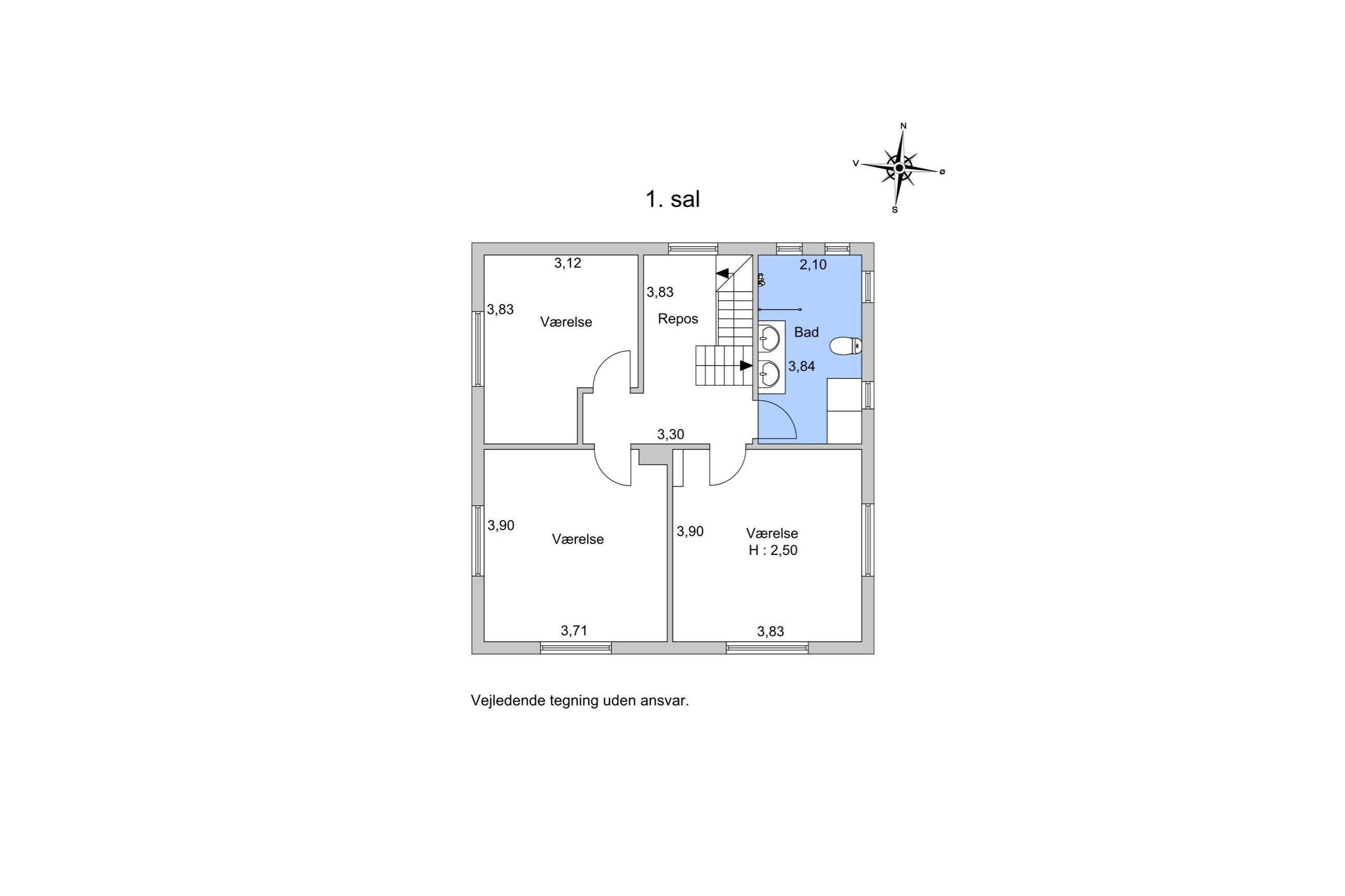 Kronprinsensvej 53, Frederiksberg - Plantegning