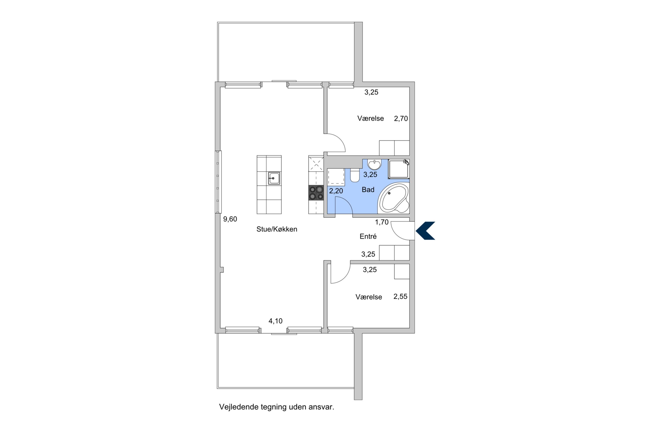 Vesterhavnen 13, 2. 2, Nyborg - Plantegning