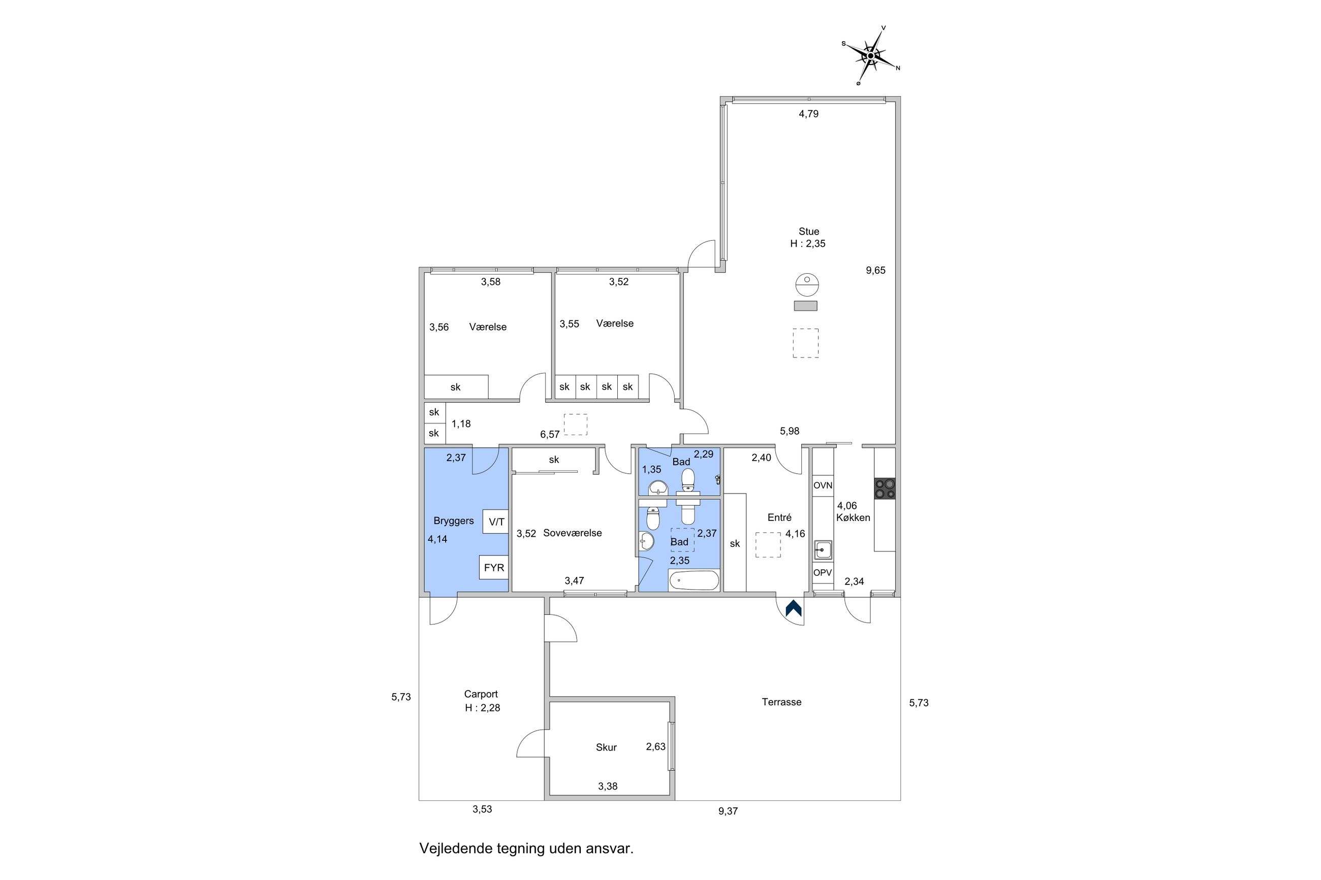Ørnebakken 18, Gl Holte, Holte - Plantegning