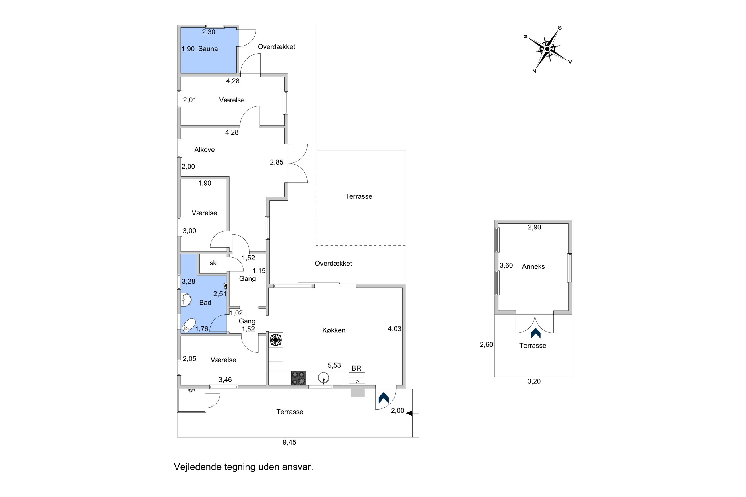 Klydelunden 8, Veddinge Bk, Fårevejle - Plantegning