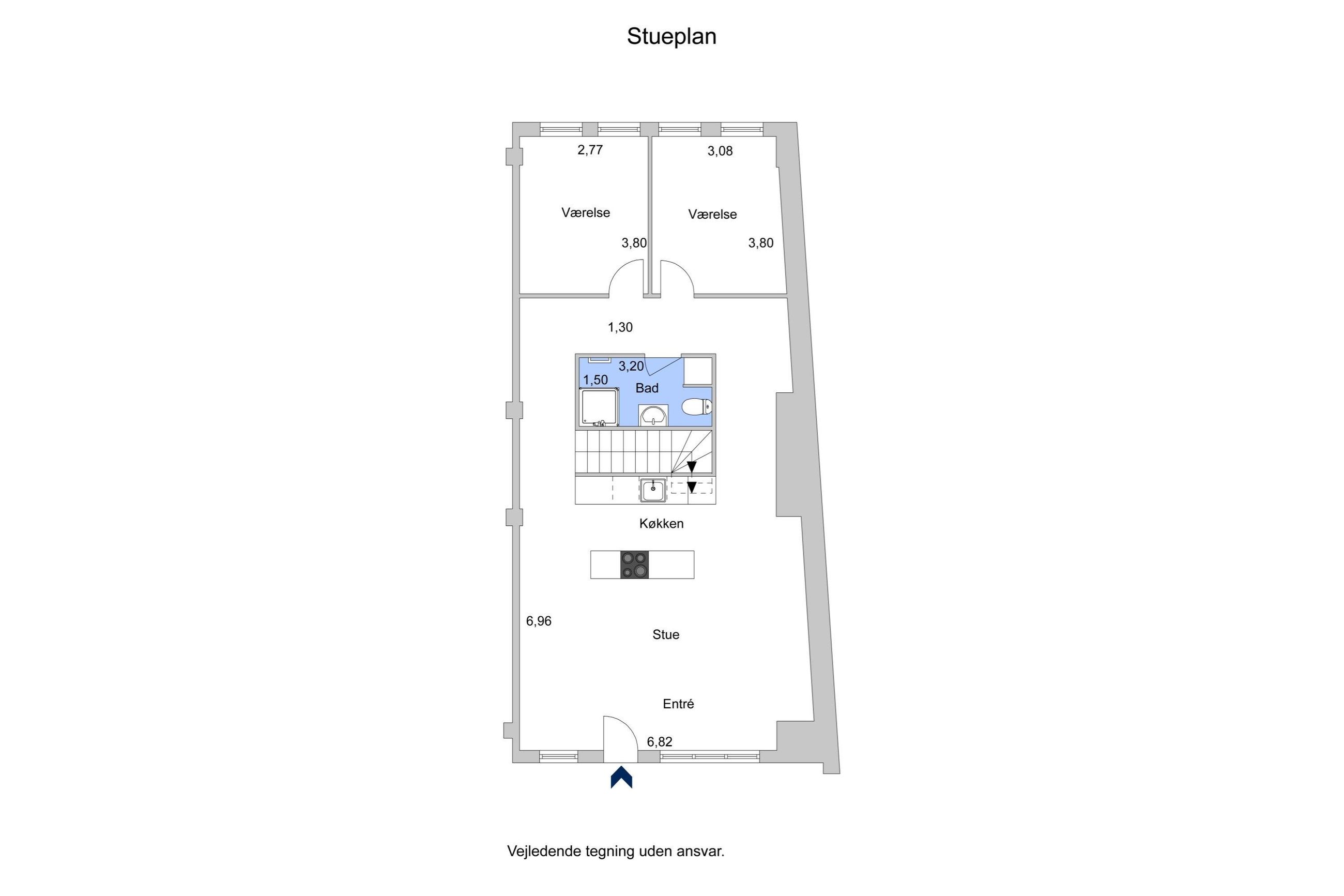 Hovedgaden 45, 2. 3, Hørsholm - Plantegning