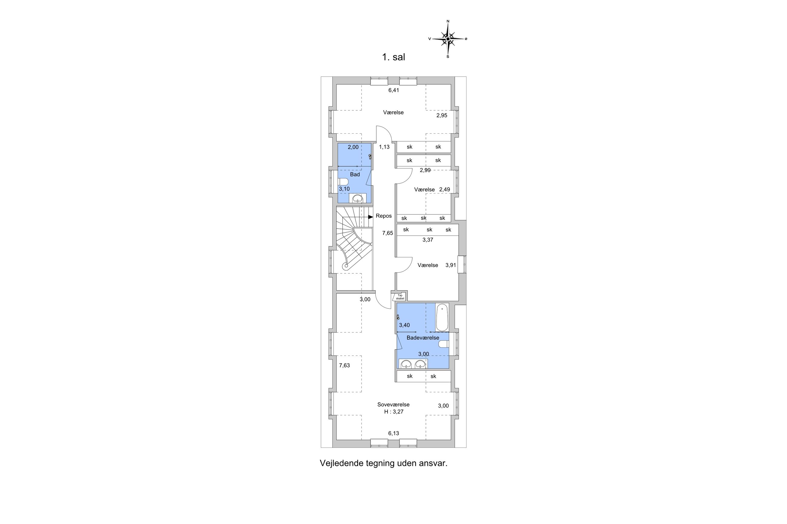 Kronprinsensvej 39, Frederiksberg - Plantegning