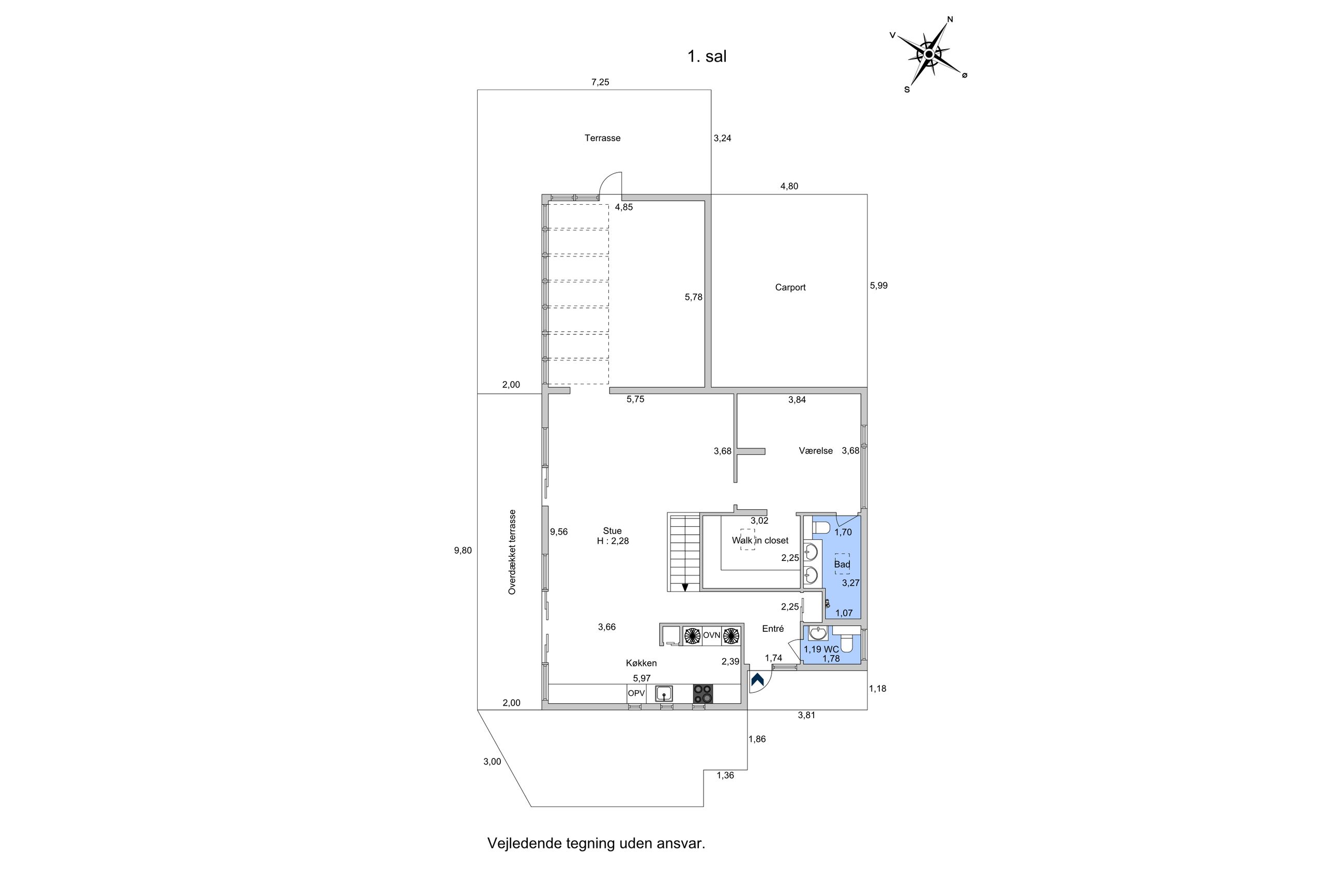 Virum Vandvej 48, Virum - Plantegning
