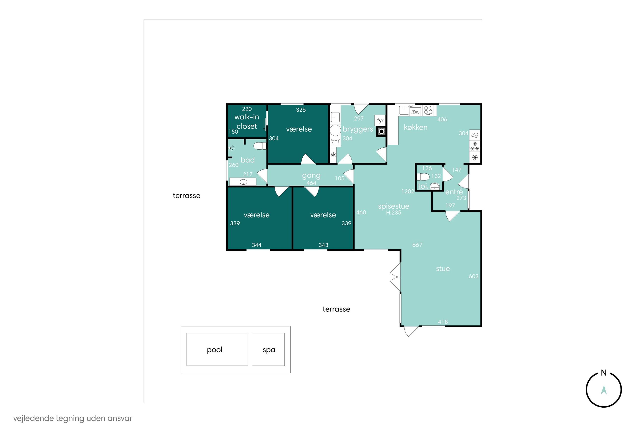 Kløvervænget 8, Tuse, Holbæk - Plantegning