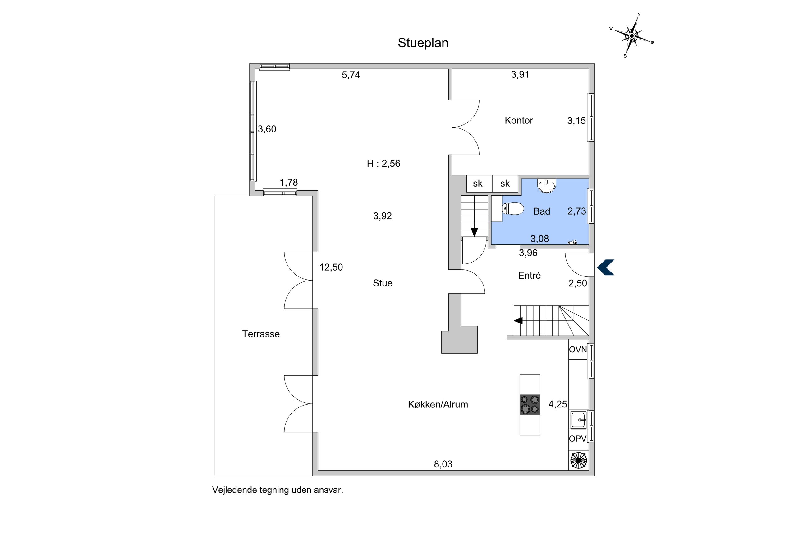 Krøyersvej 25, Klampenborg - Plantegning