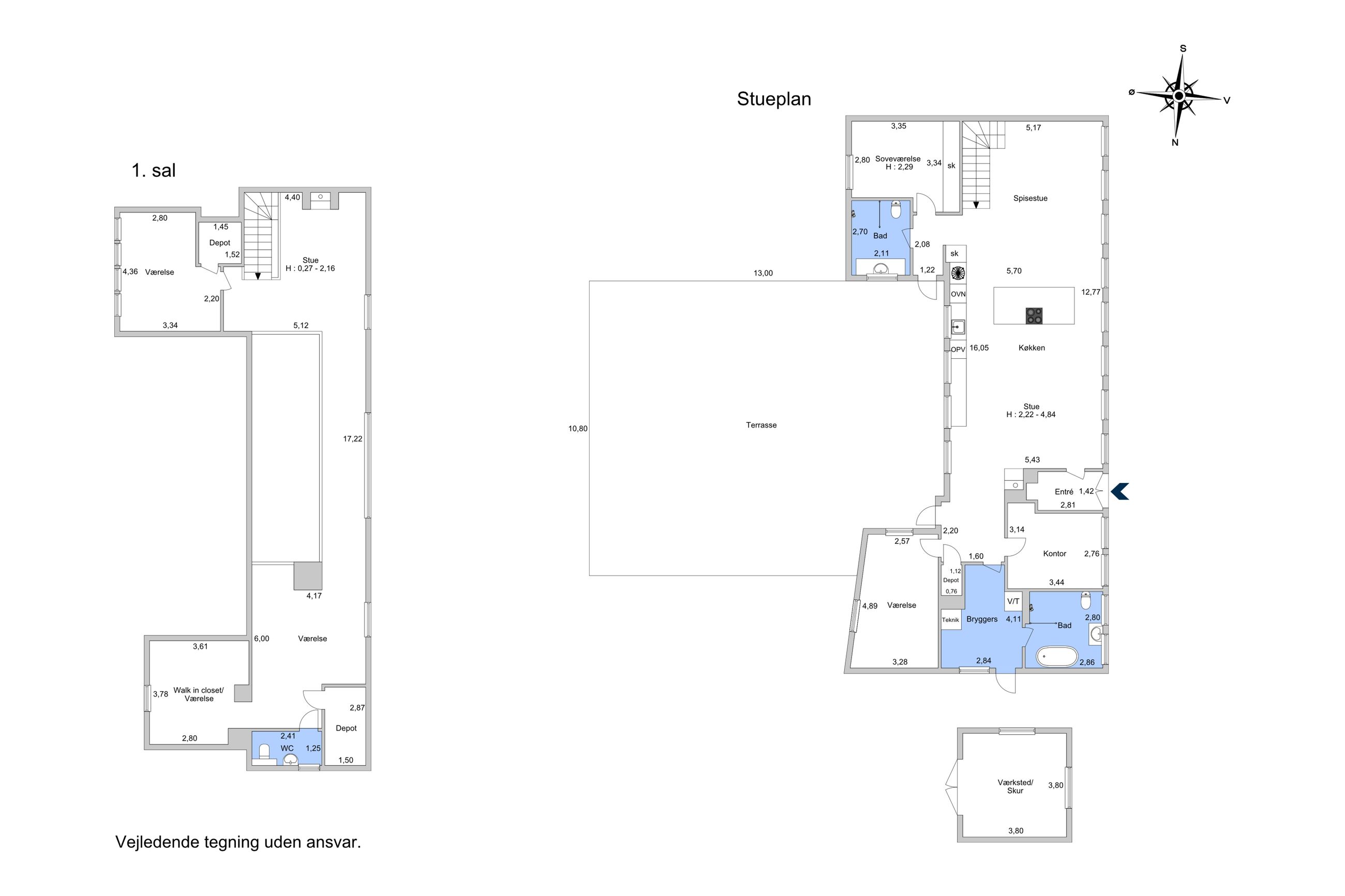 Assensvej 518, Faldsled, Millinge - Plantegning