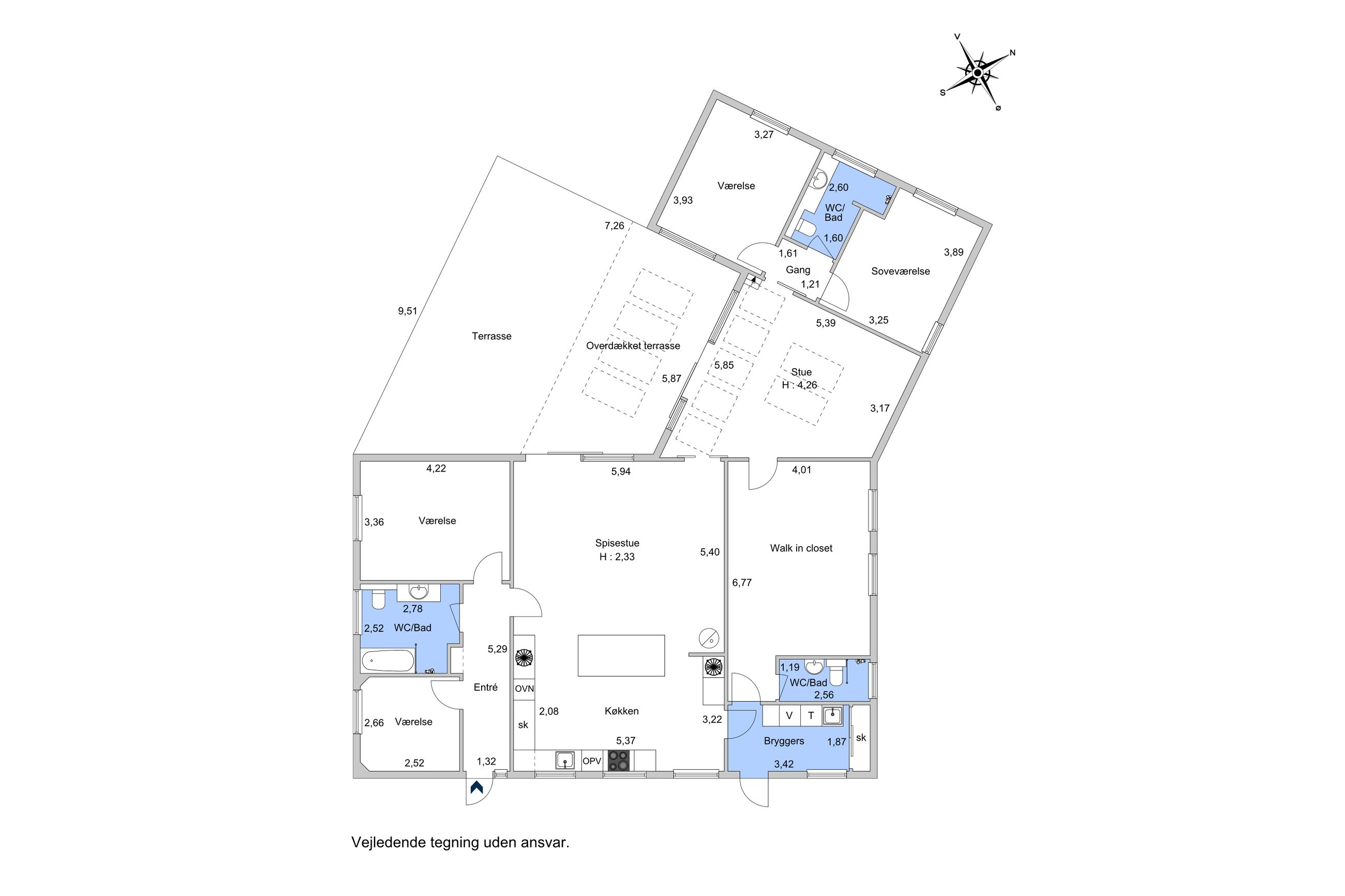 Ternevej 1, Nivå - Plantegning