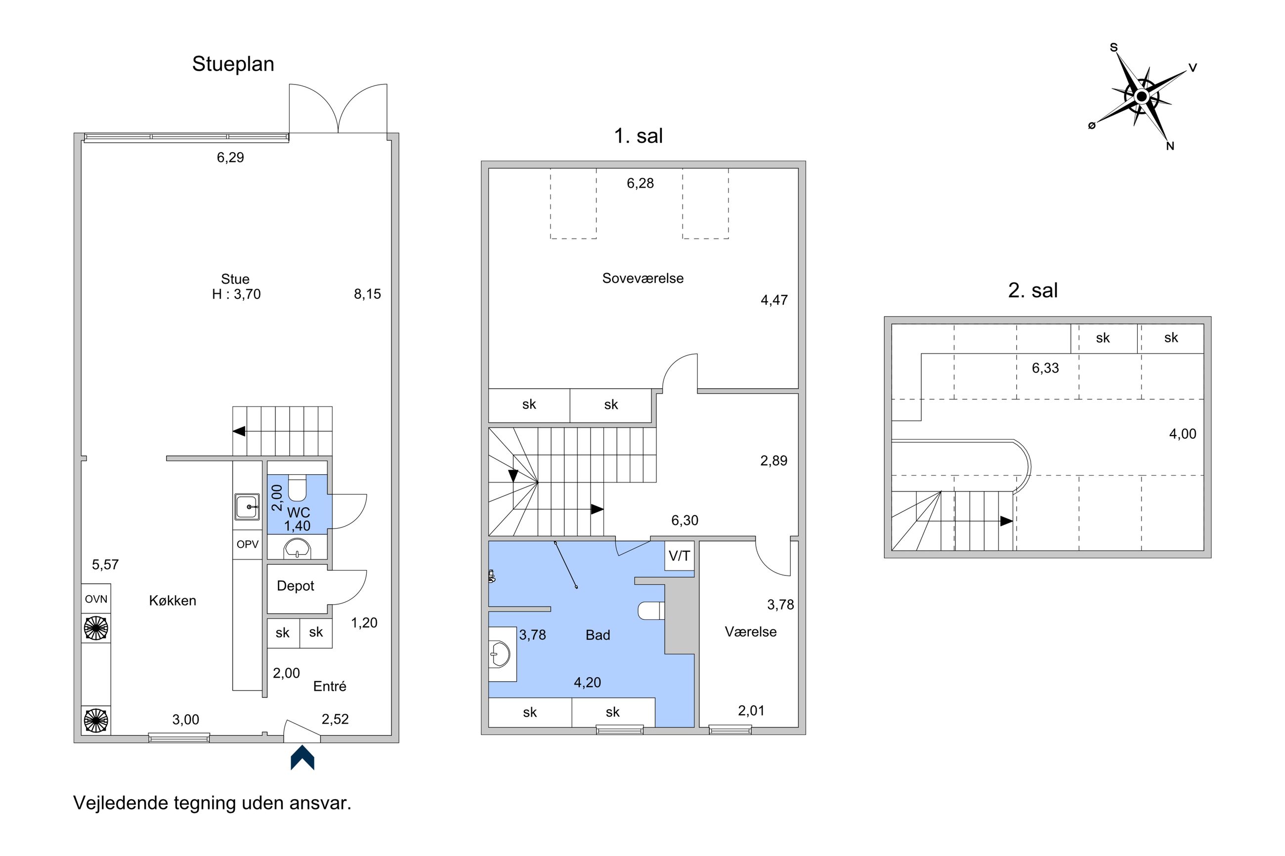 Bohlendachvej 30, København K - Plantegning