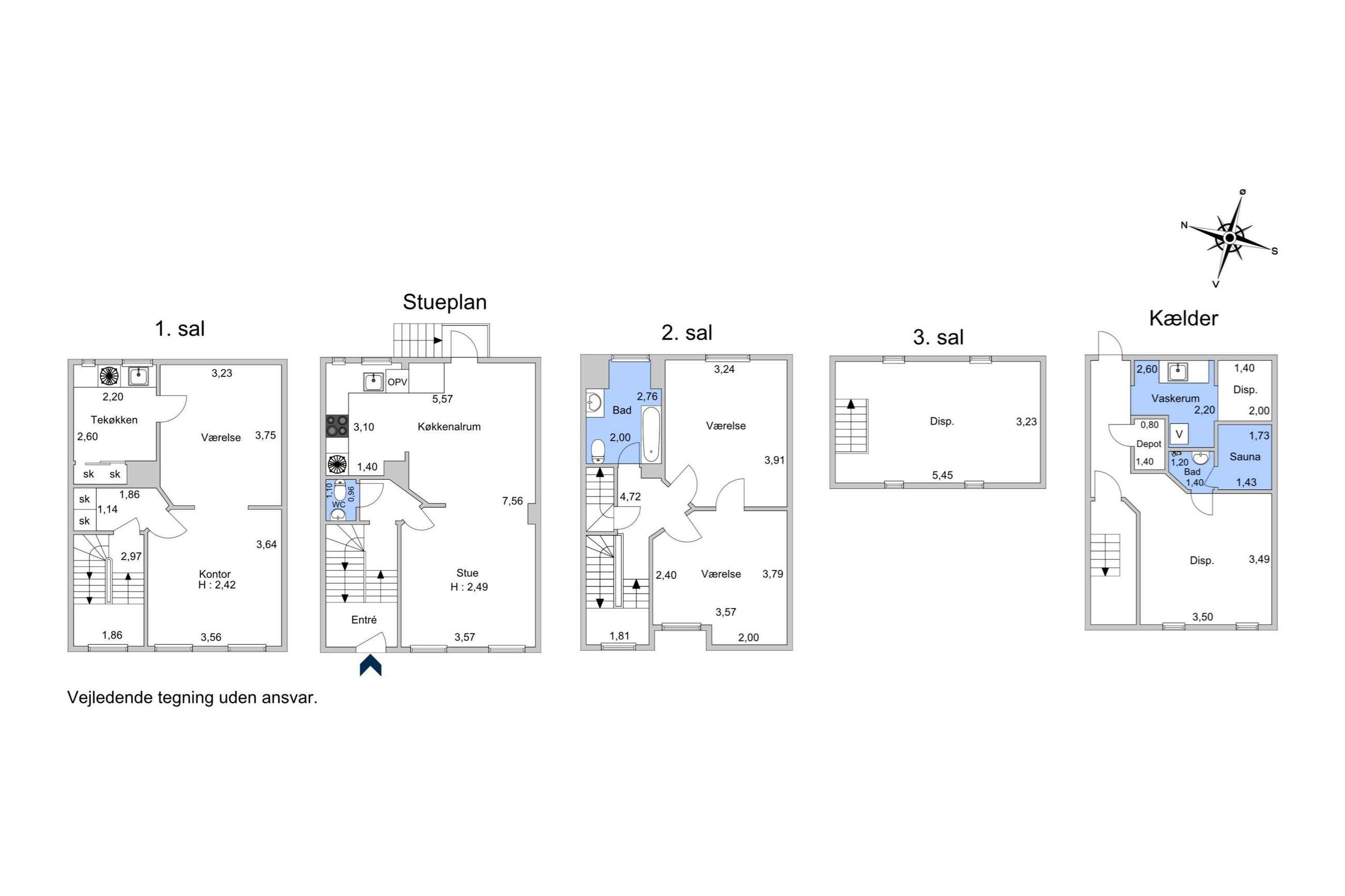 Weysesgade 6, København Ø - Plantegning