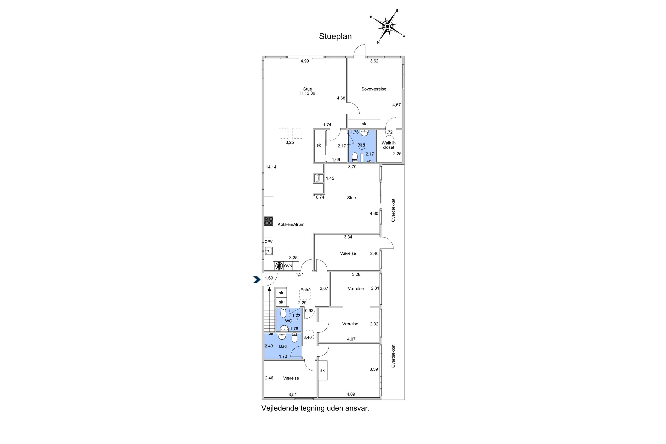 Malmmosevej 83B, Virum - Plantegning