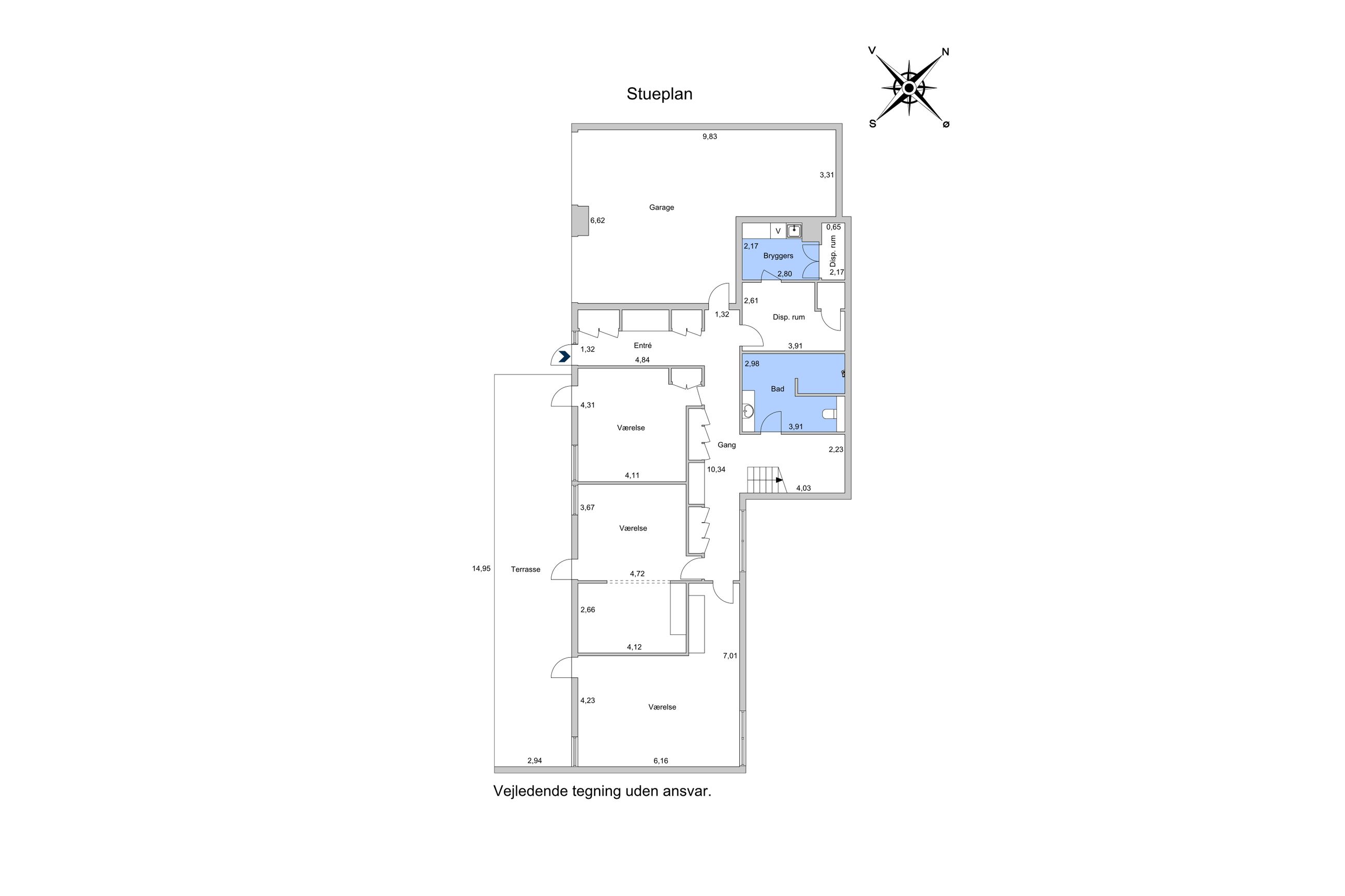 Turistvej 156, Birkerød - Plantegning