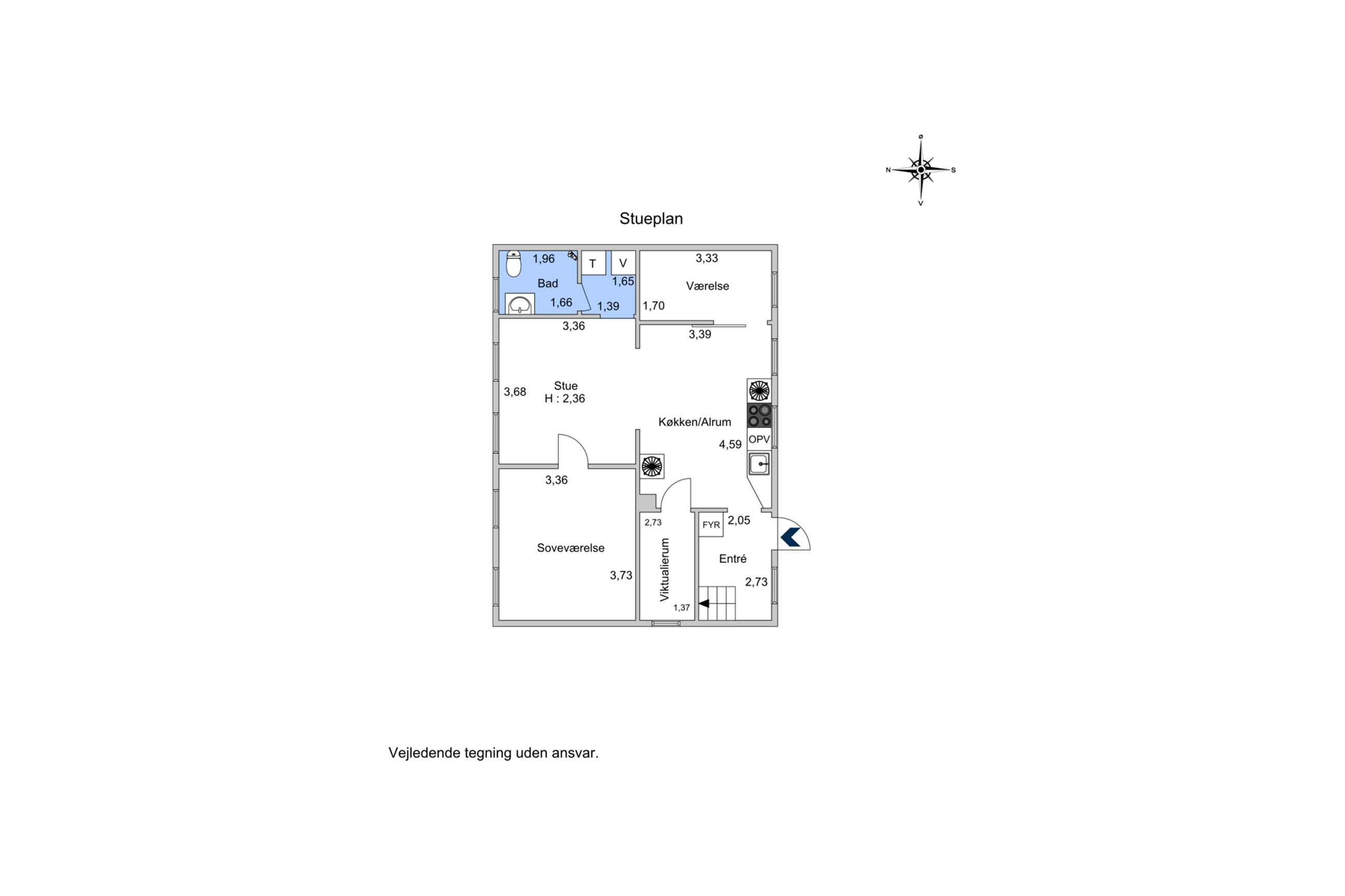 Grønholmvej 2, Tølløse - Plantegning