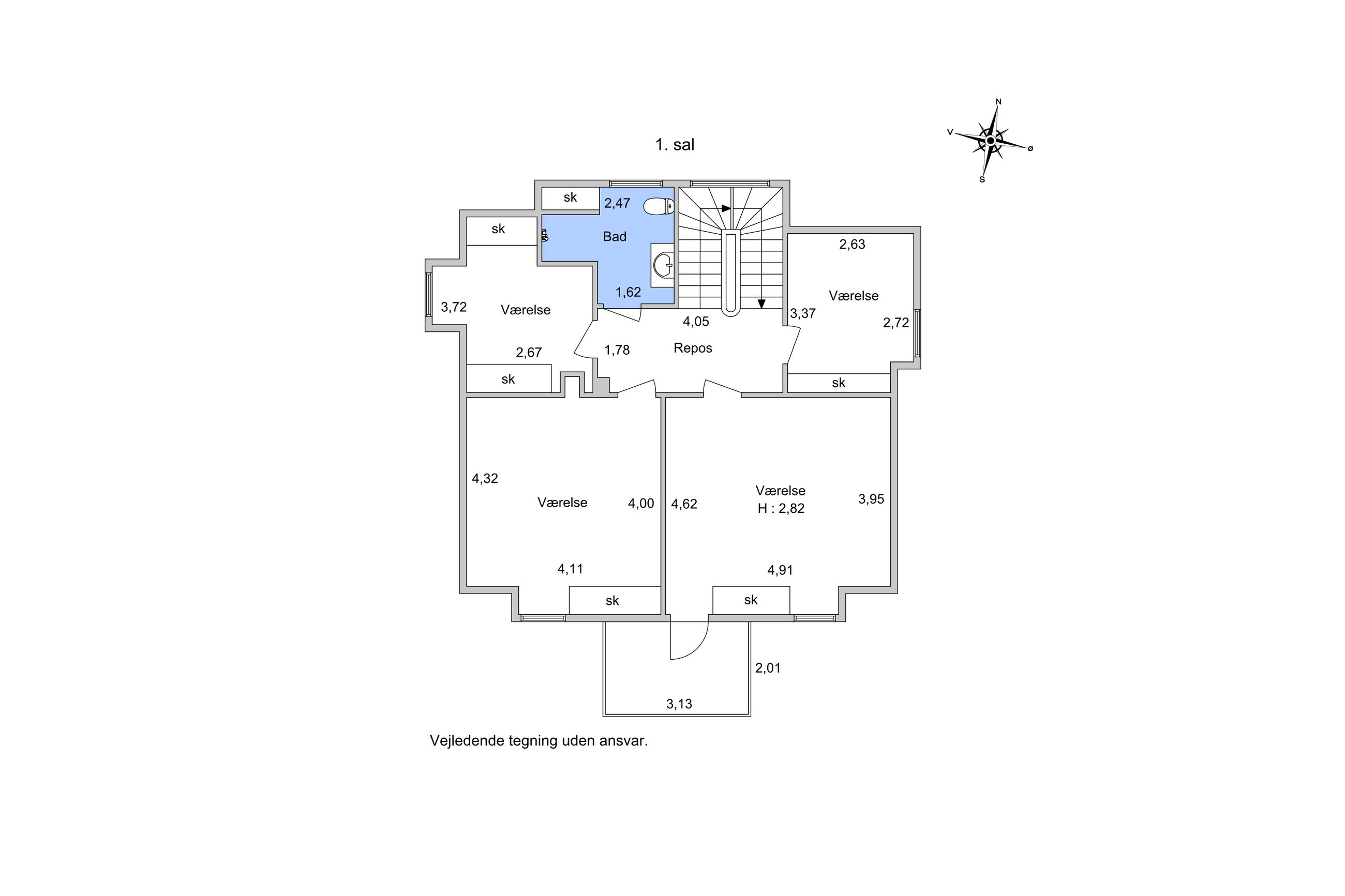 Margrethevej 8, Holte - Plantegning