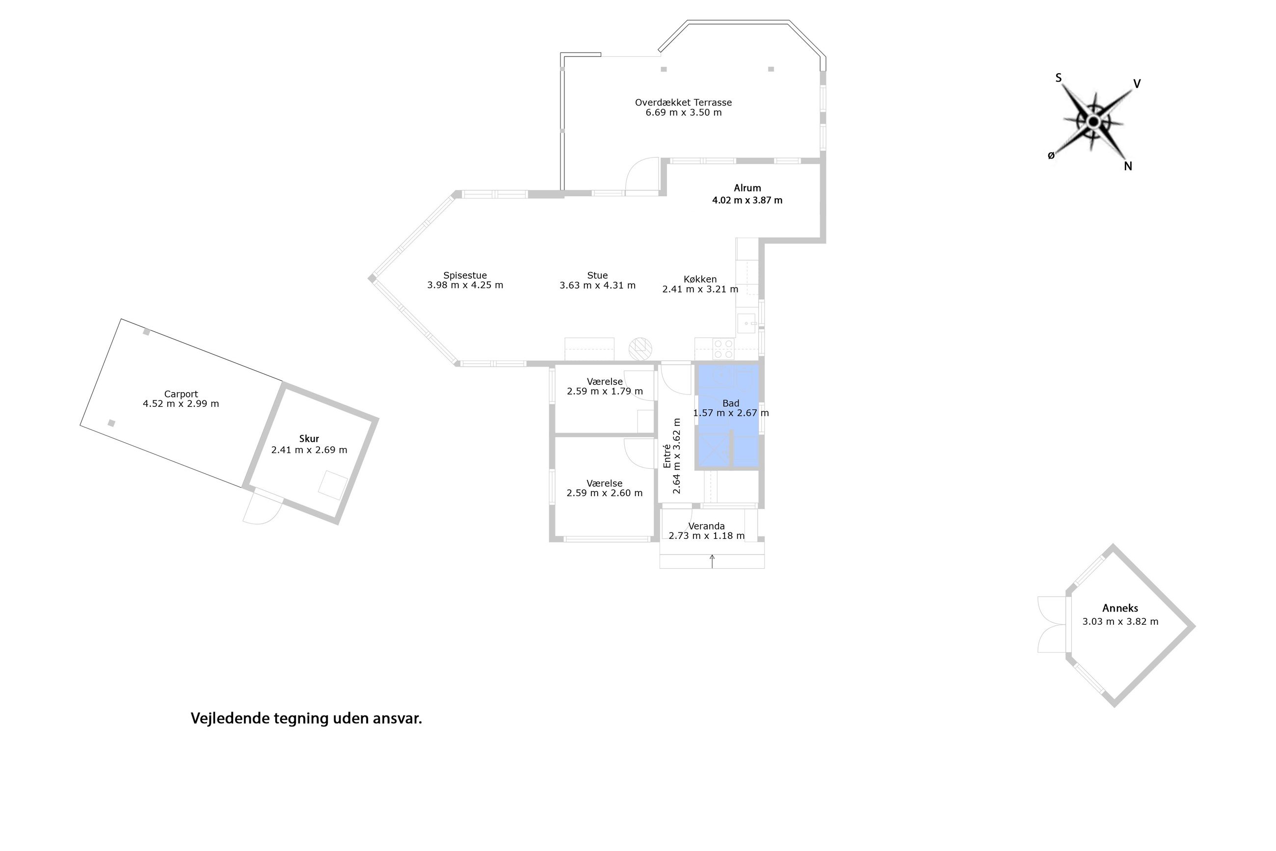Riishøj-Åsen 8, Rågeleje, Vejby - Plantegning