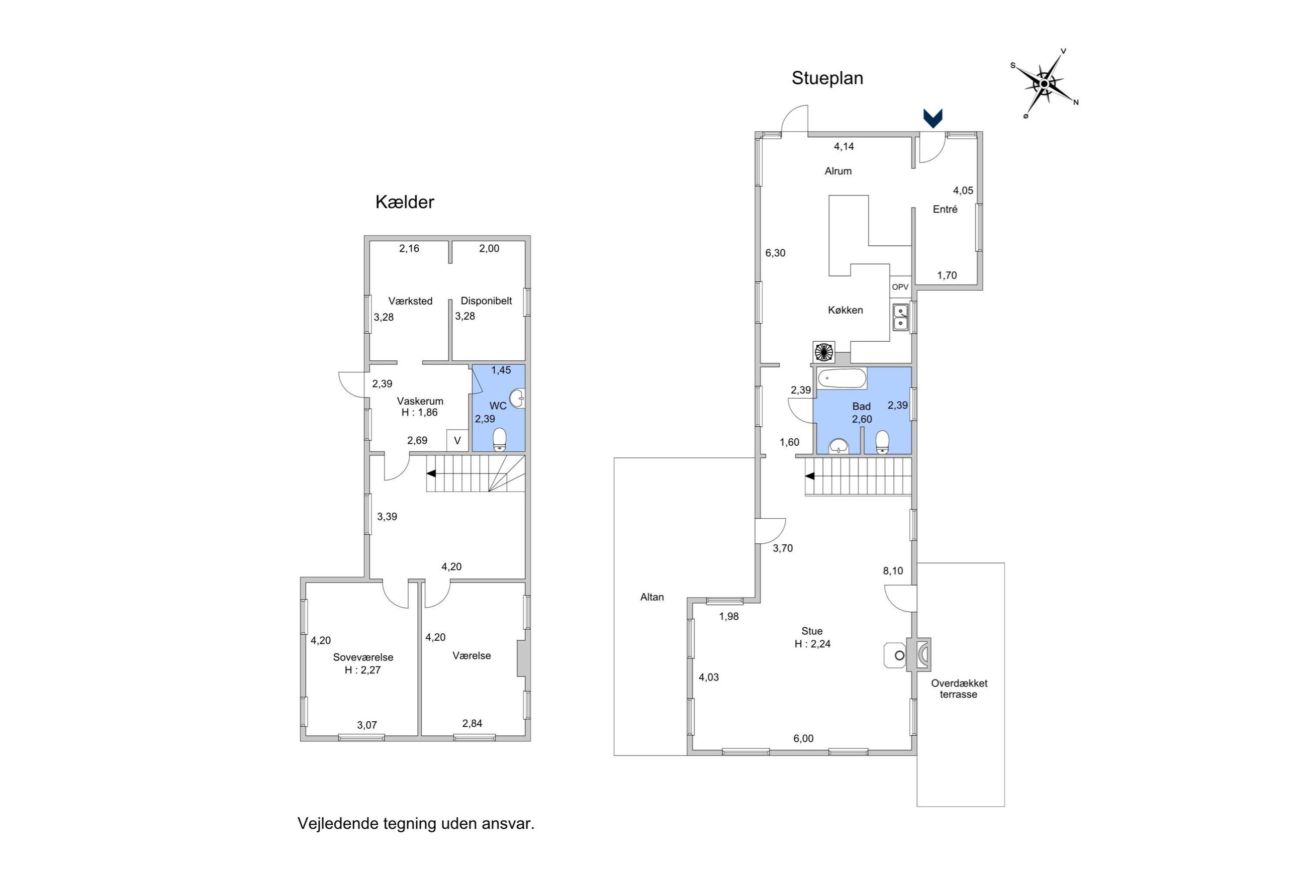 Søndre Skovvej 39, Høve Strand, Asnæs - Plantegning