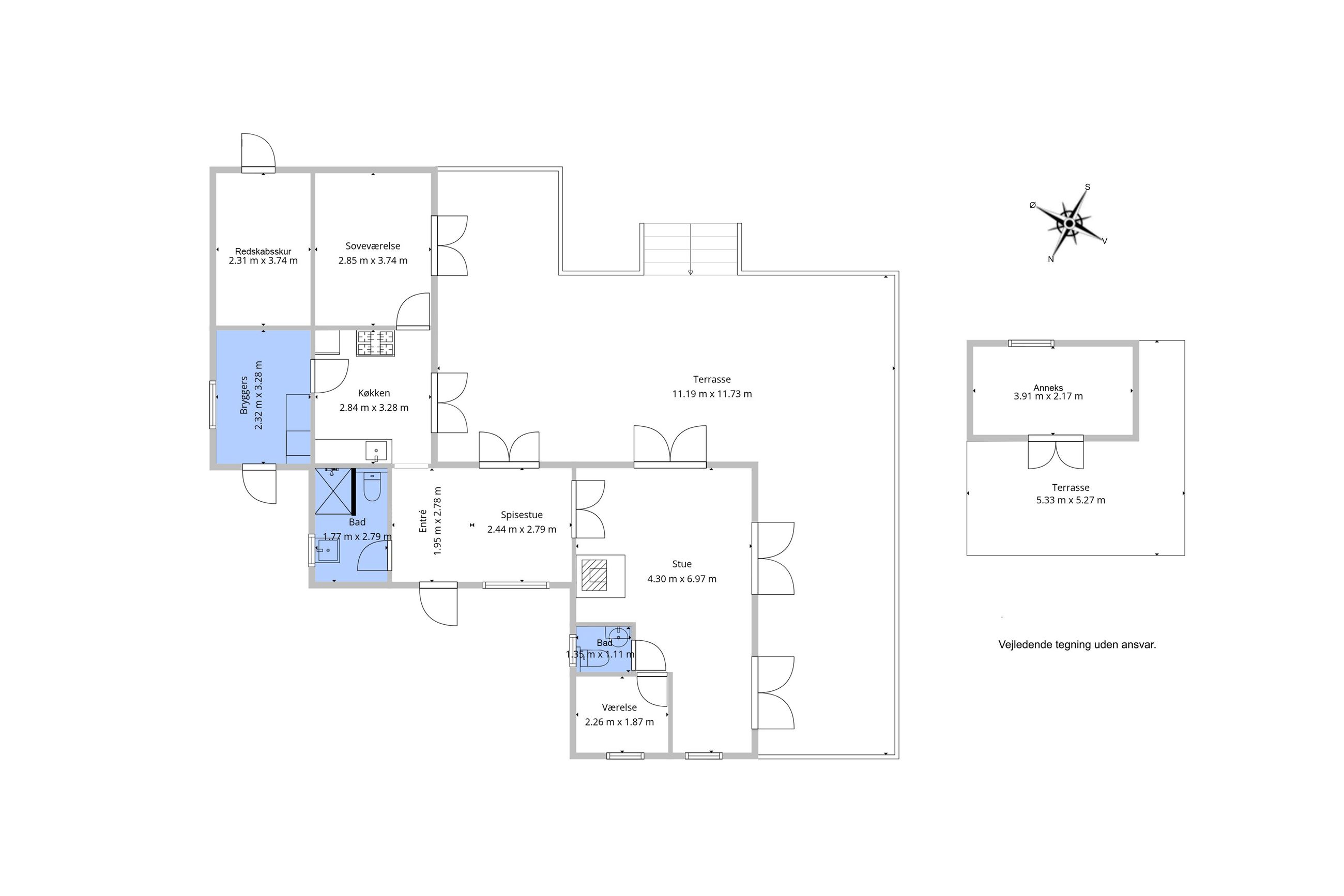 Vidarshøj 2, Veddinge, Fårevejle - Plantegning