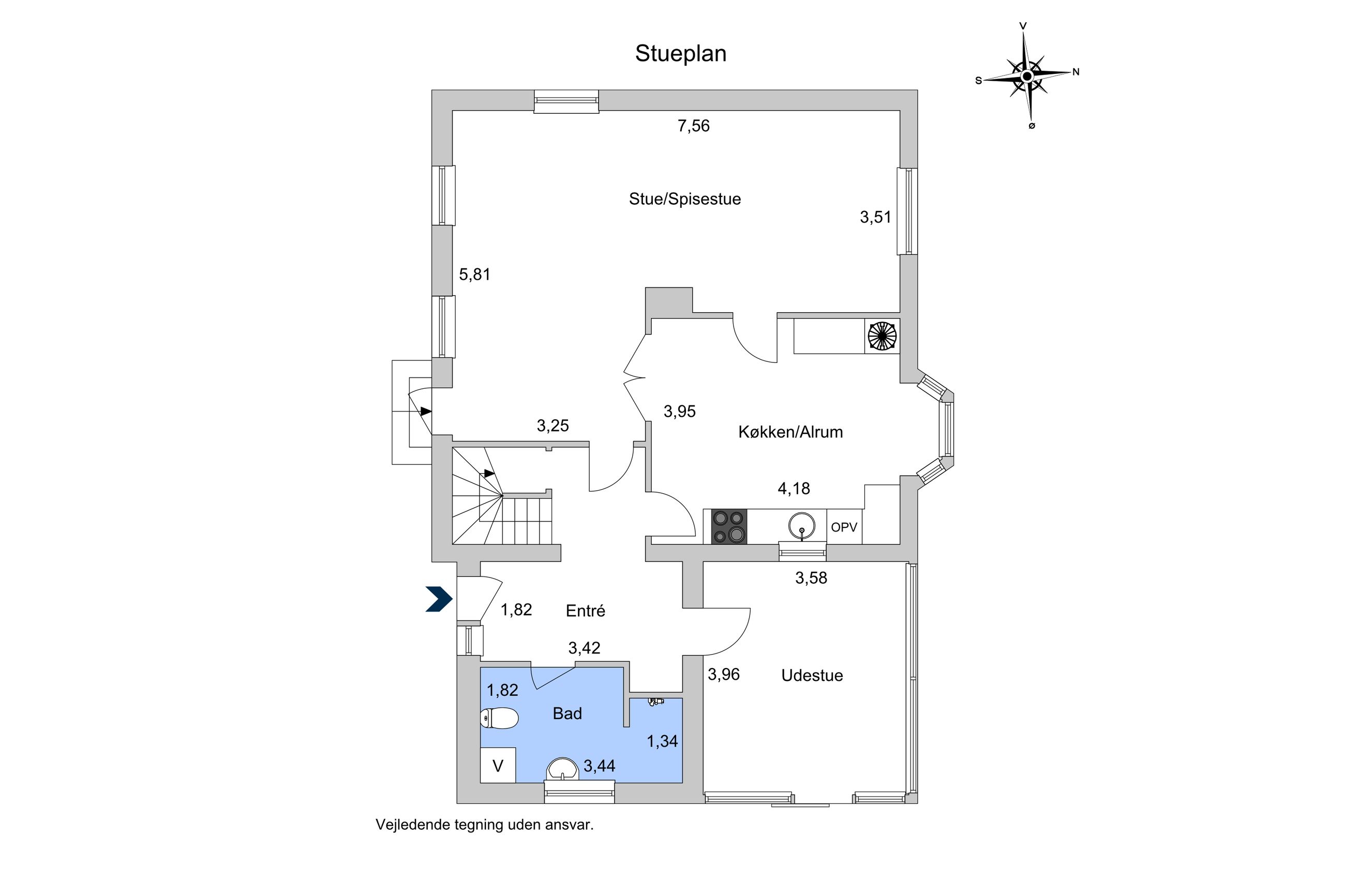 Fabersvej 5, Gilleleje - Plantegning
