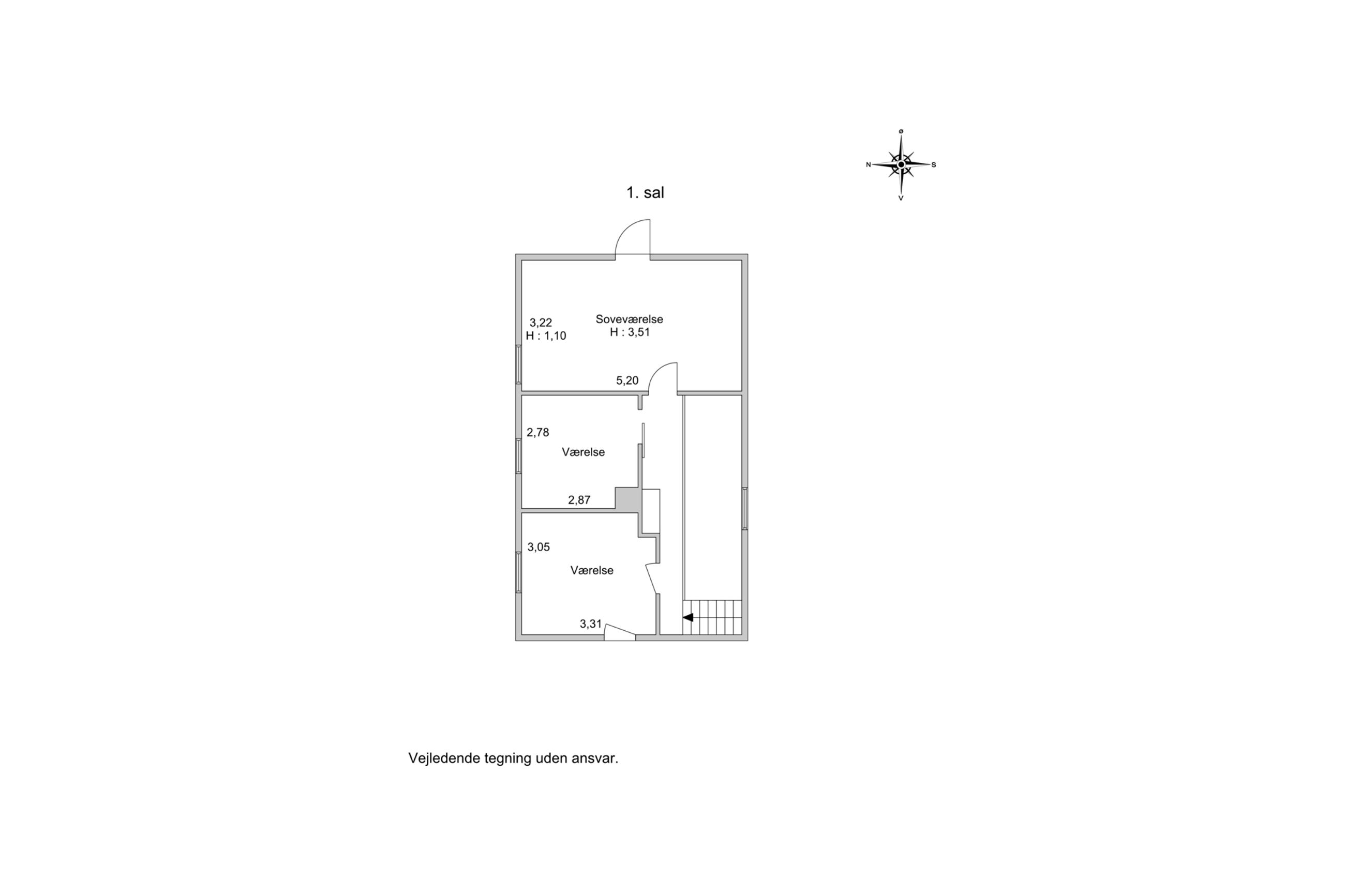 Grønholmvej 2, Tølløse - Plantegning