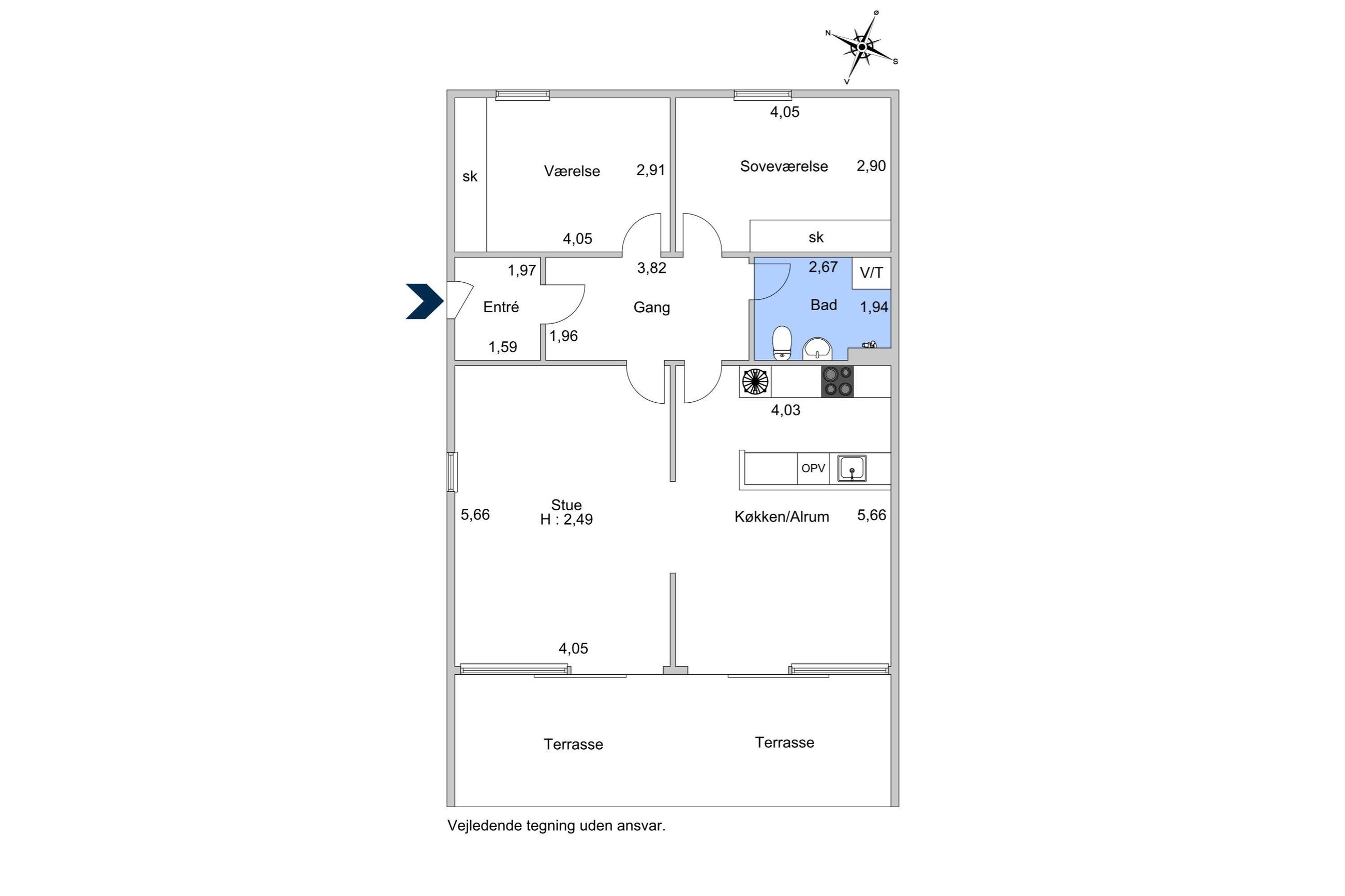 Ulvemosen 14, st, Rungsted Kyst - Plantegning