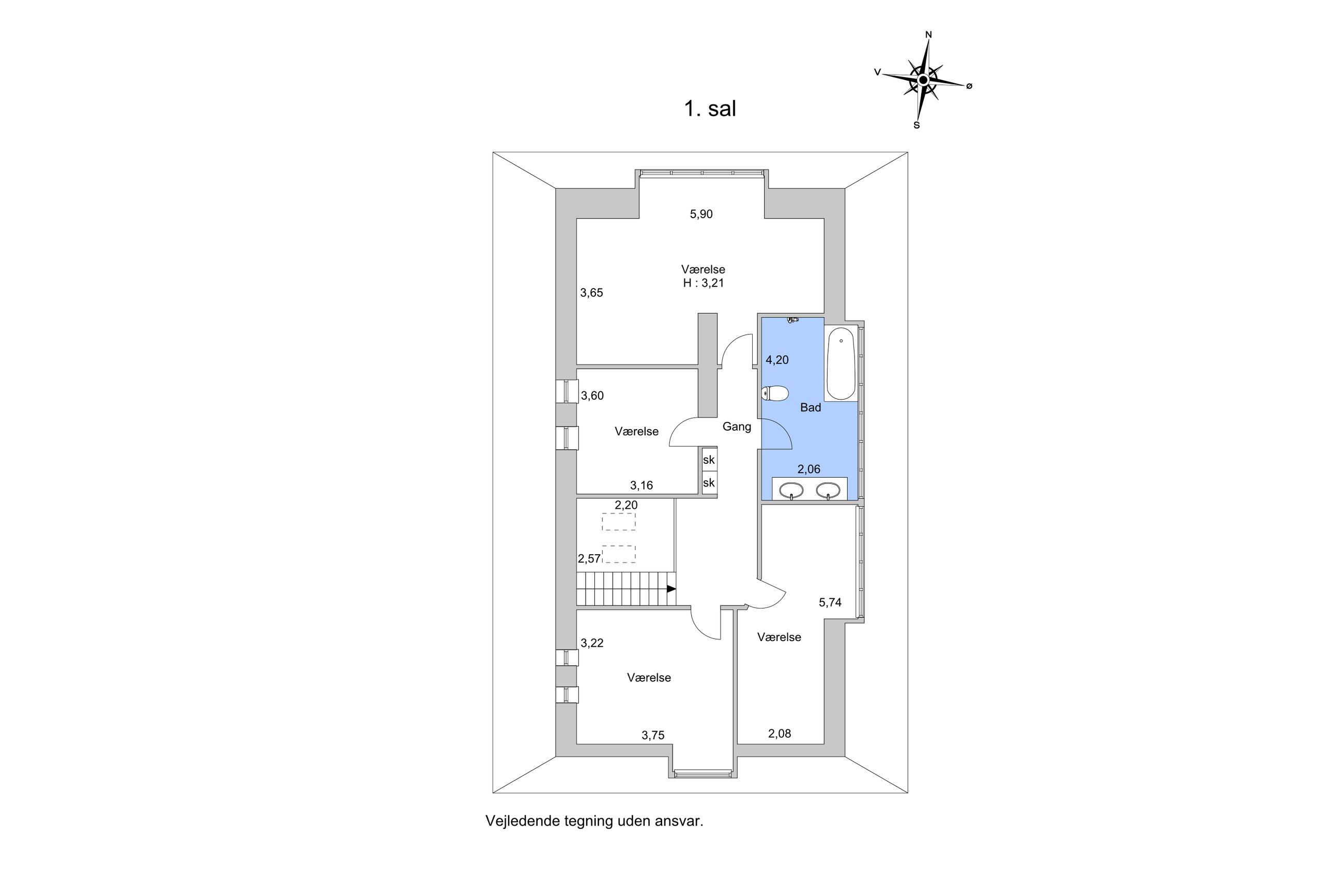 Søbredden 23, Gentofte - Plantegning