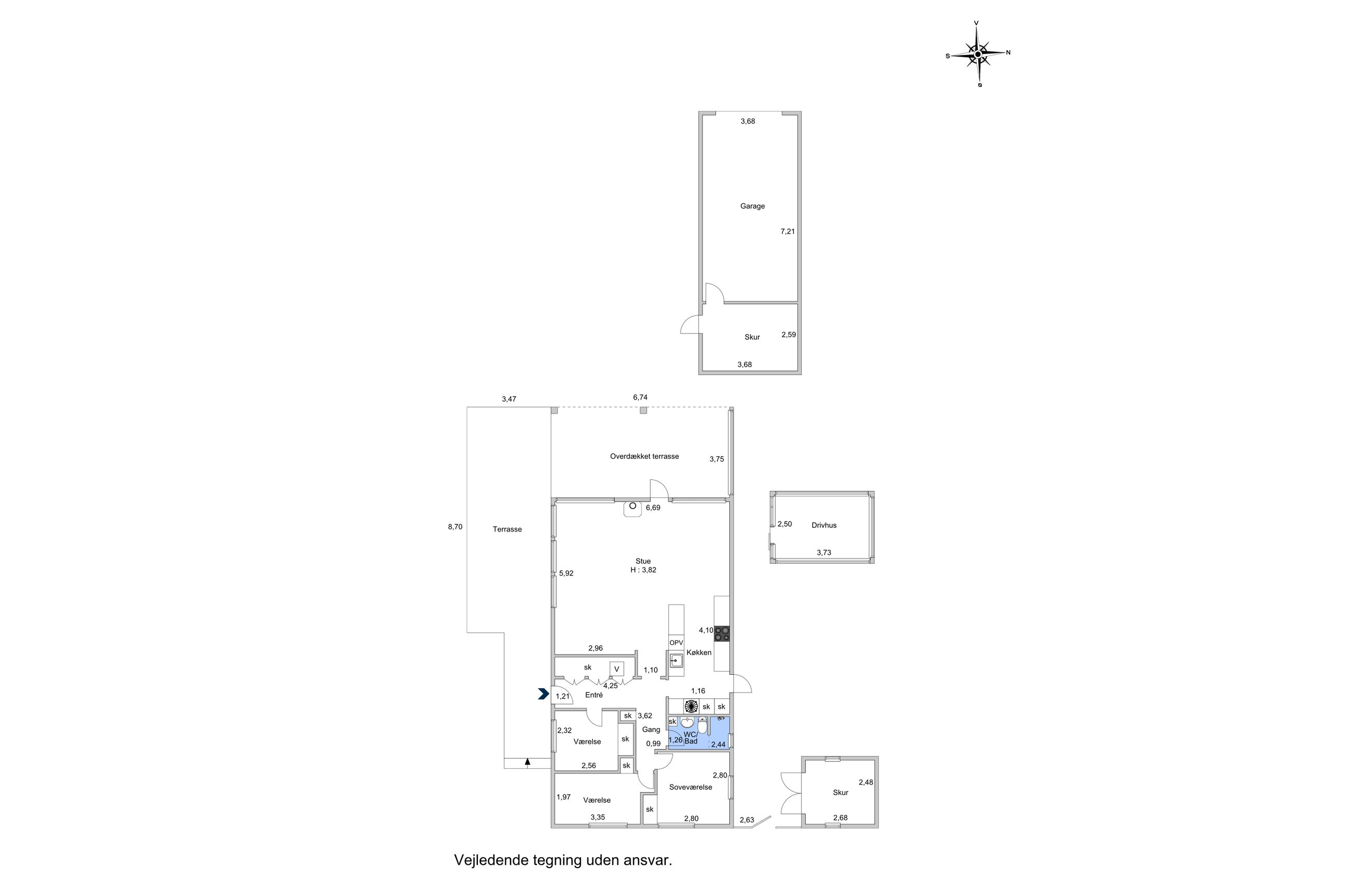 Tuemosen 4, Rågeleje, Vejby - Plantegning