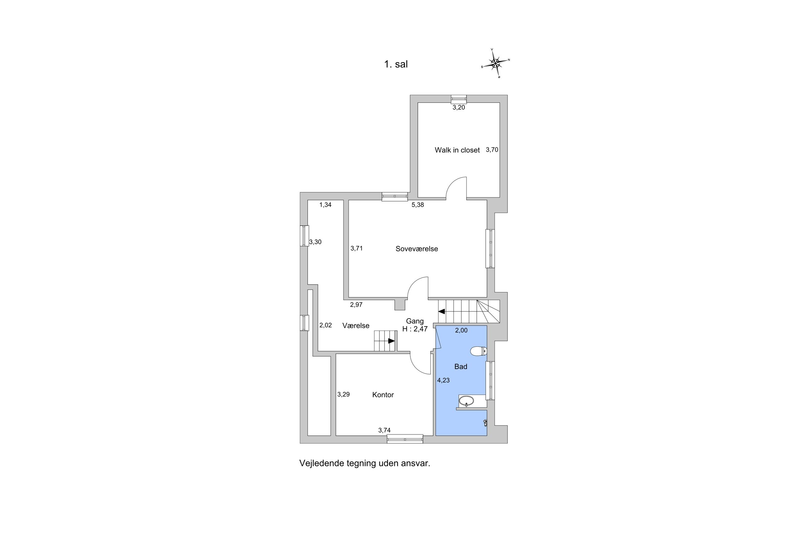 Emiliekildevej 36, Klampenborg - Plantegning