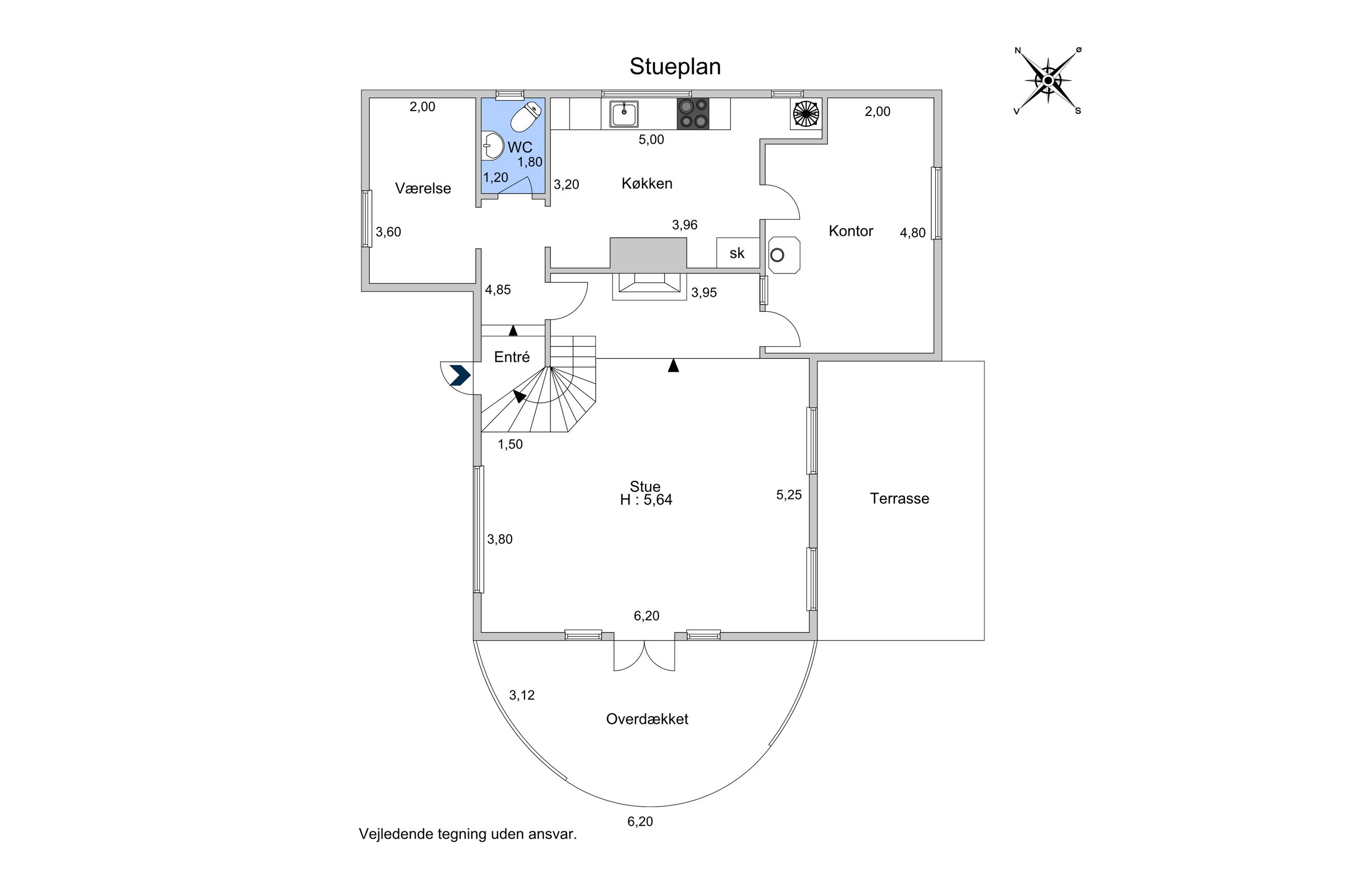 Koglehusvej 7, Nykøbing Sj - Plantegning