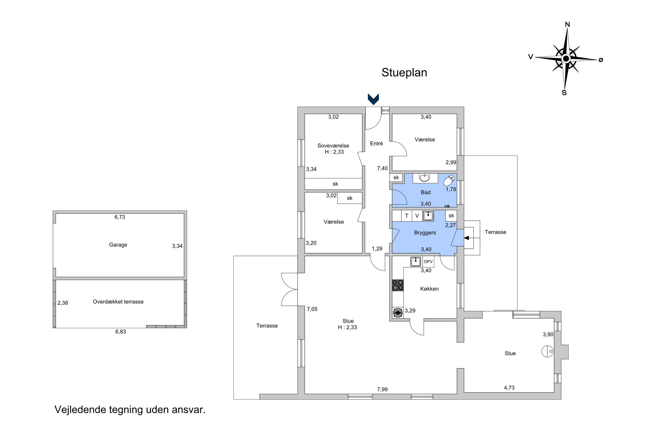 Glæemosevej 10, Tølløse - Plantegning