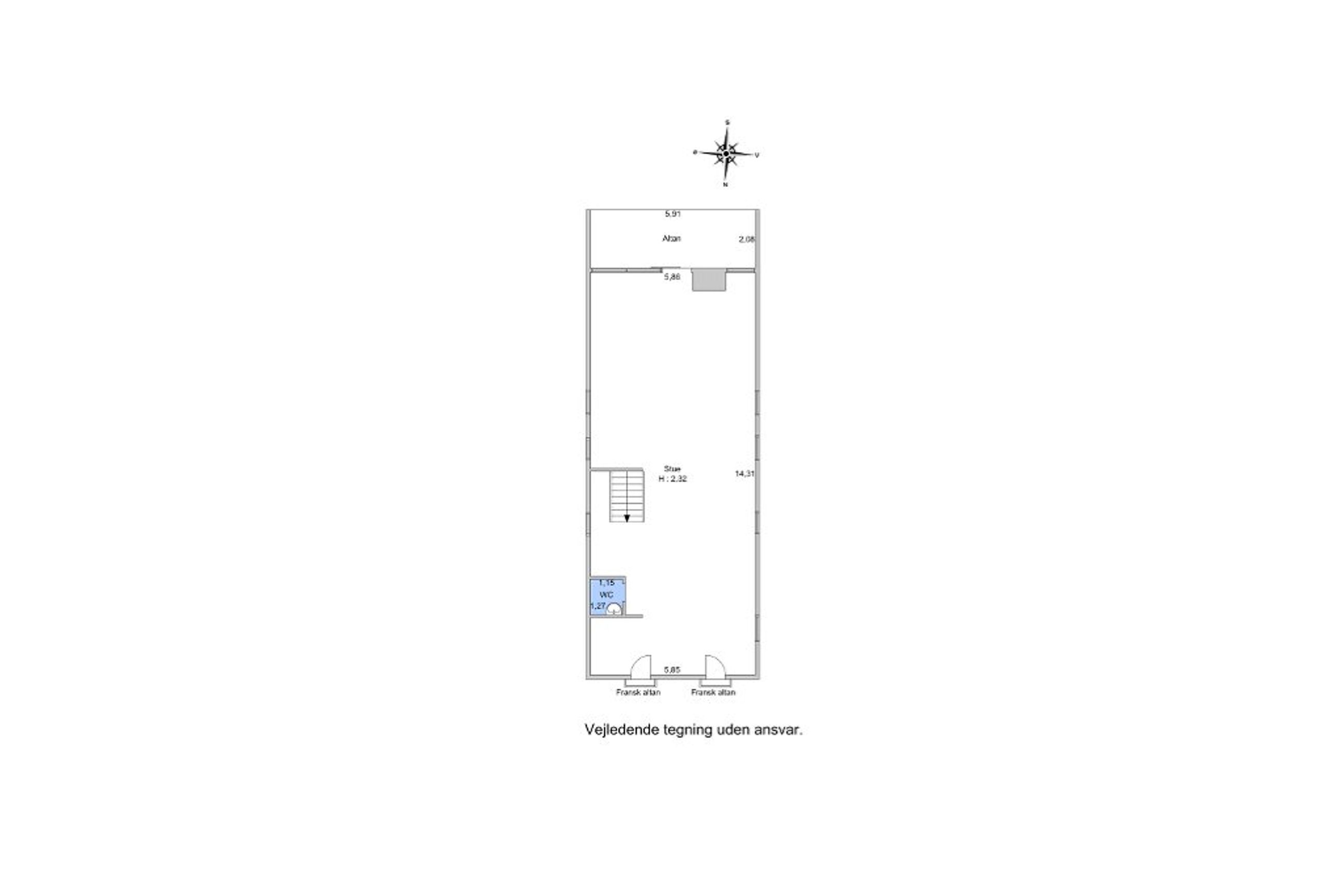 Blåbærstien 6, Hørby, Holbæk - Plantegning