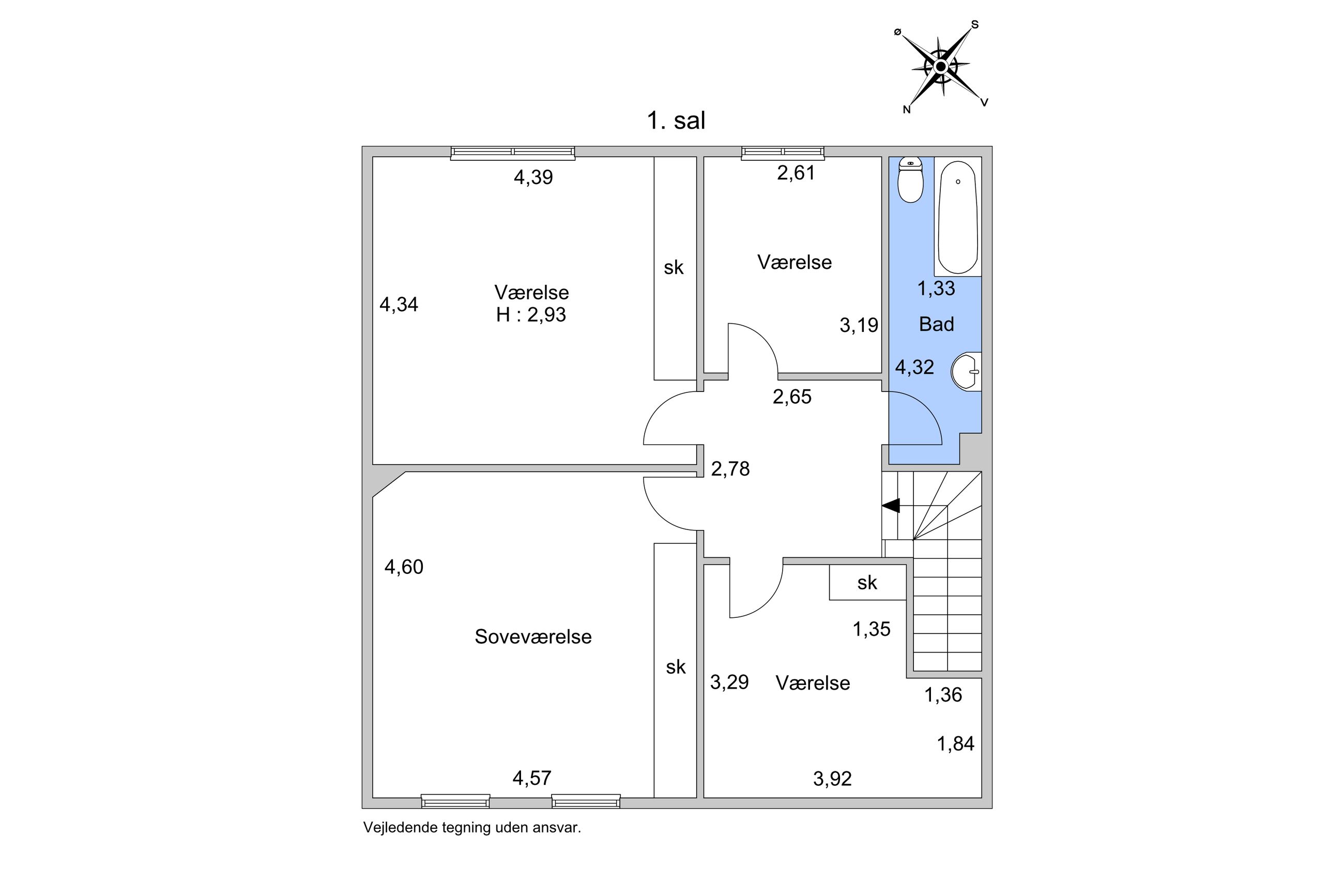 Christiansholms Parallelvej 3, Klampenborg - Plantegning
