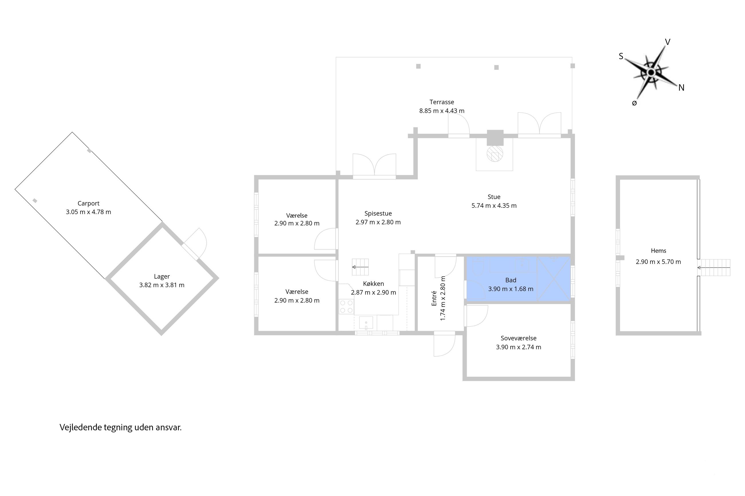 Skjalm Hvidesvej 26, Frederiksværk - Plantegning