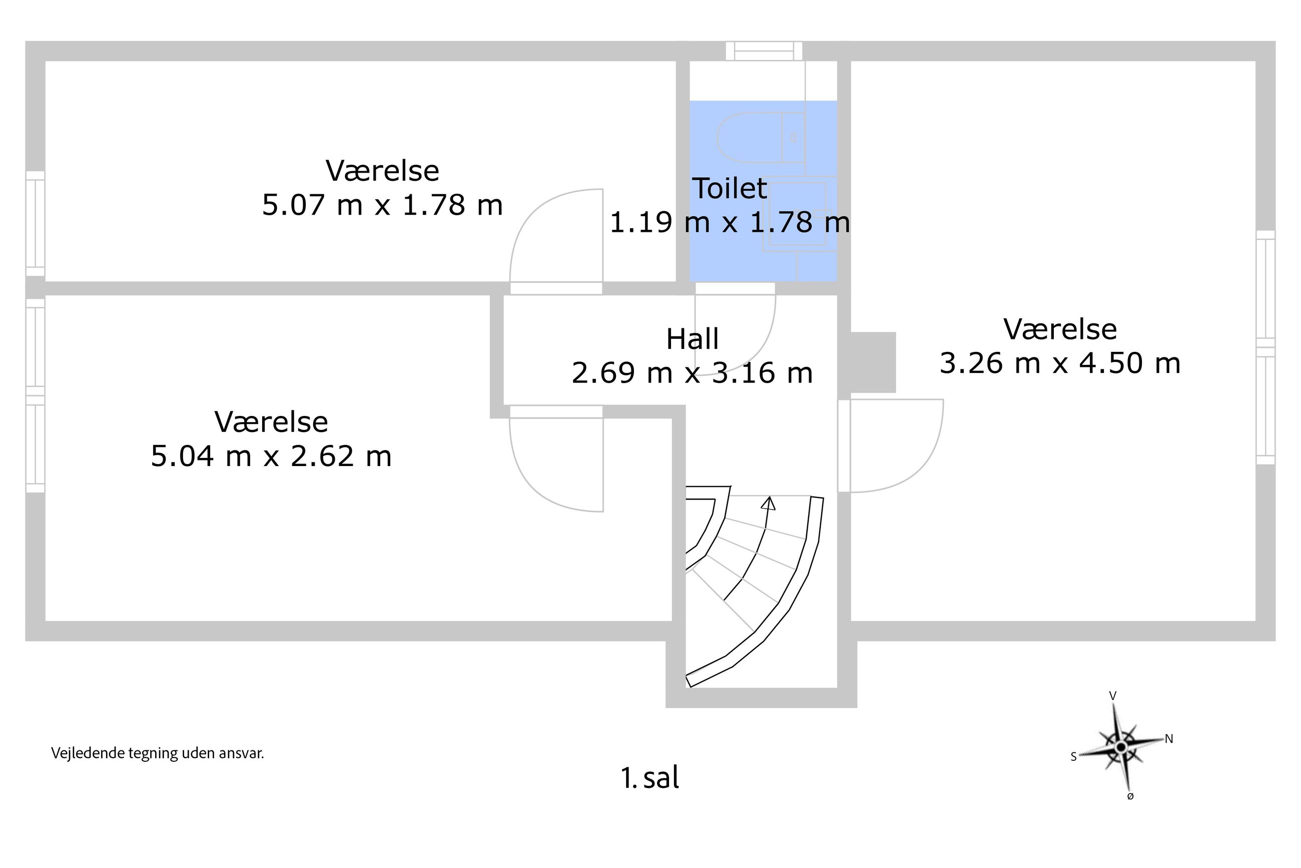 Sandstien 9, Frederiksværk - Plantegning