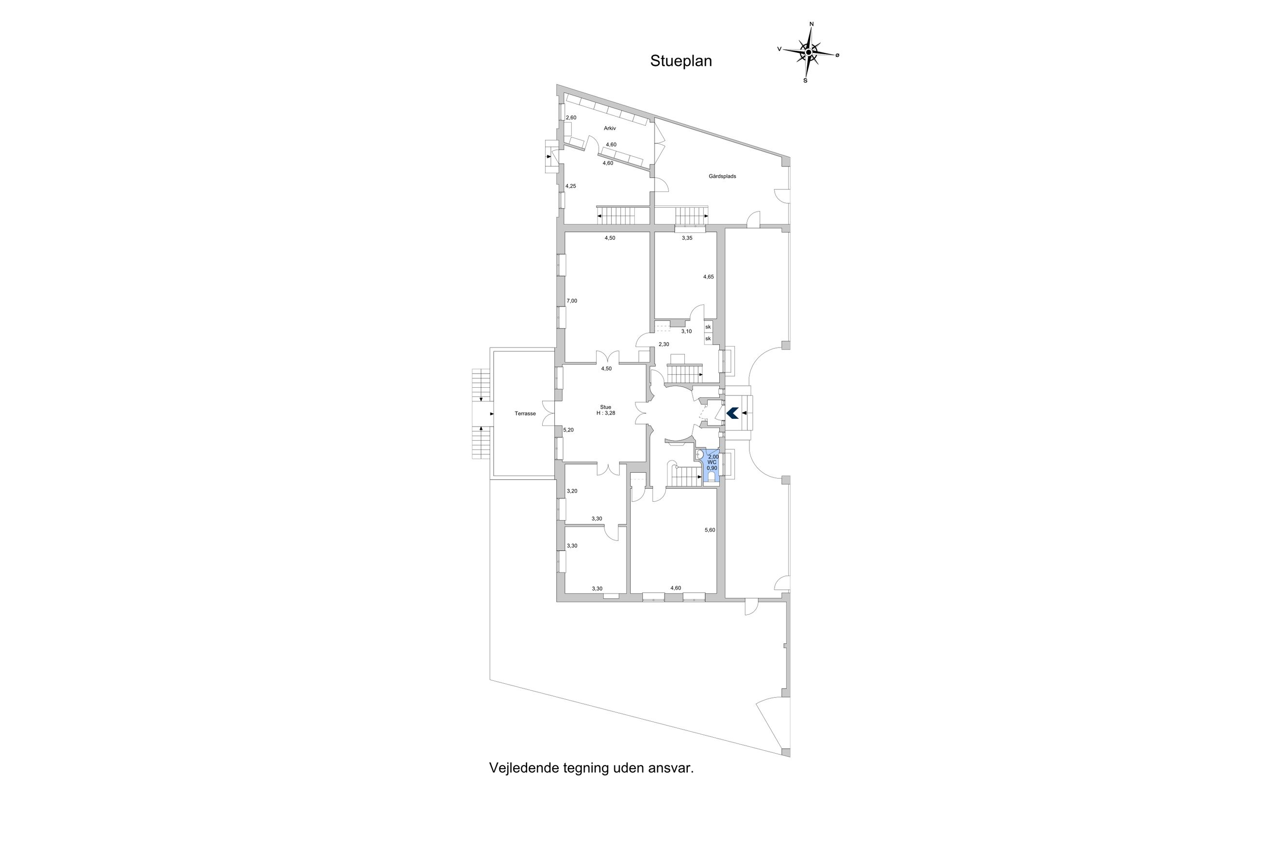Svanemøllevej 65, Hellerup - Plantegning
