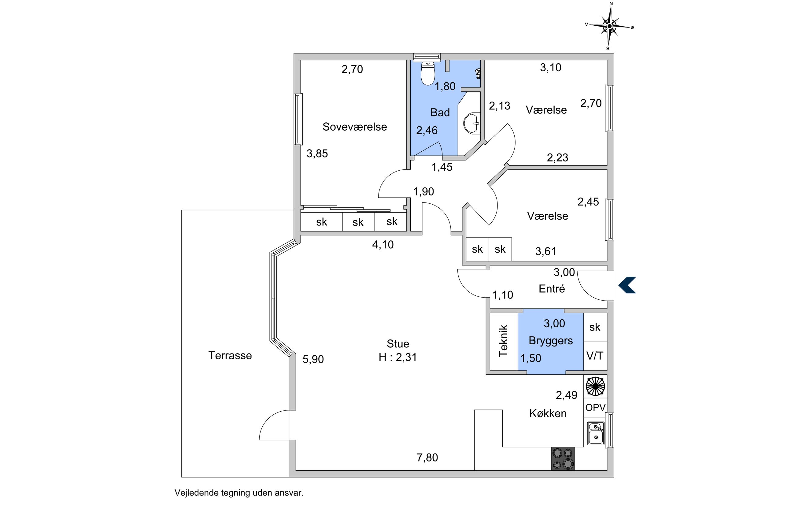 Kovangen 125B, Fredensborg - Plantegning