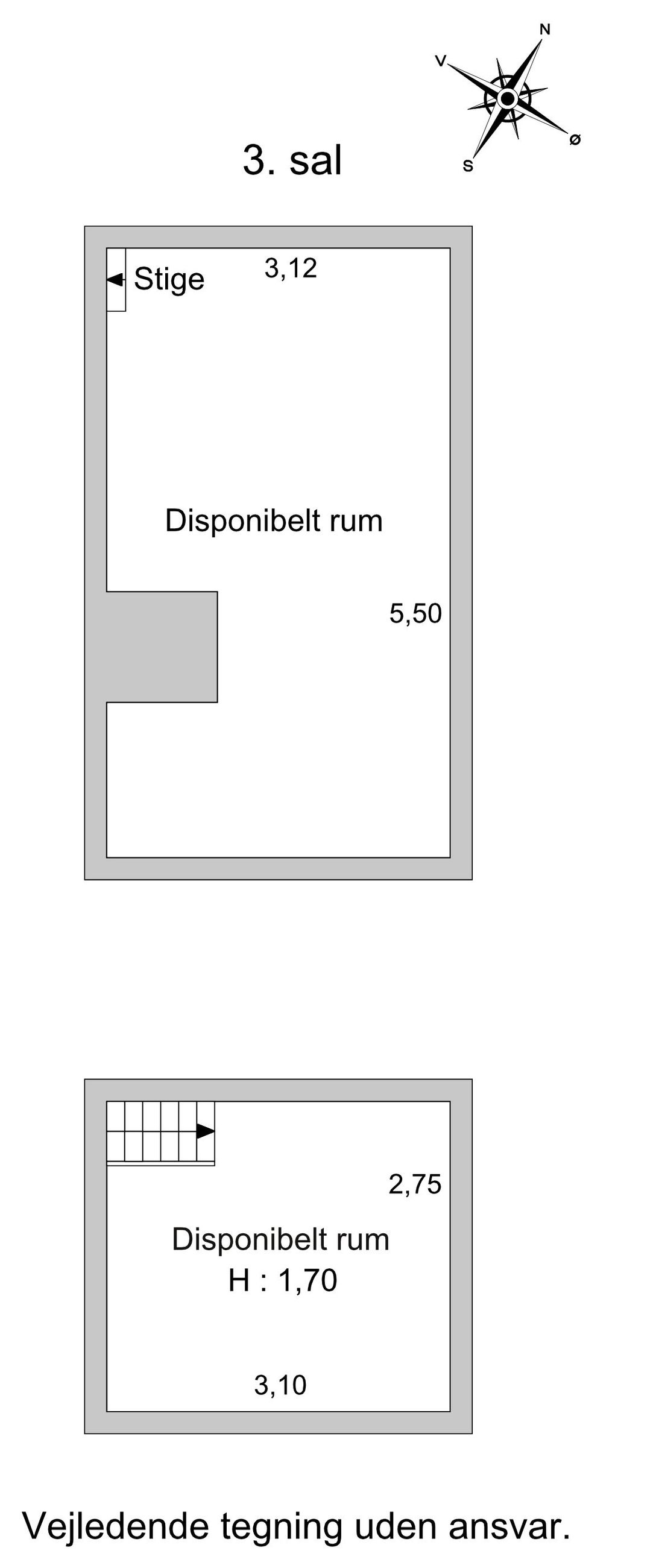 Teglgårdstræde 12B, 1, København K - Plantegning