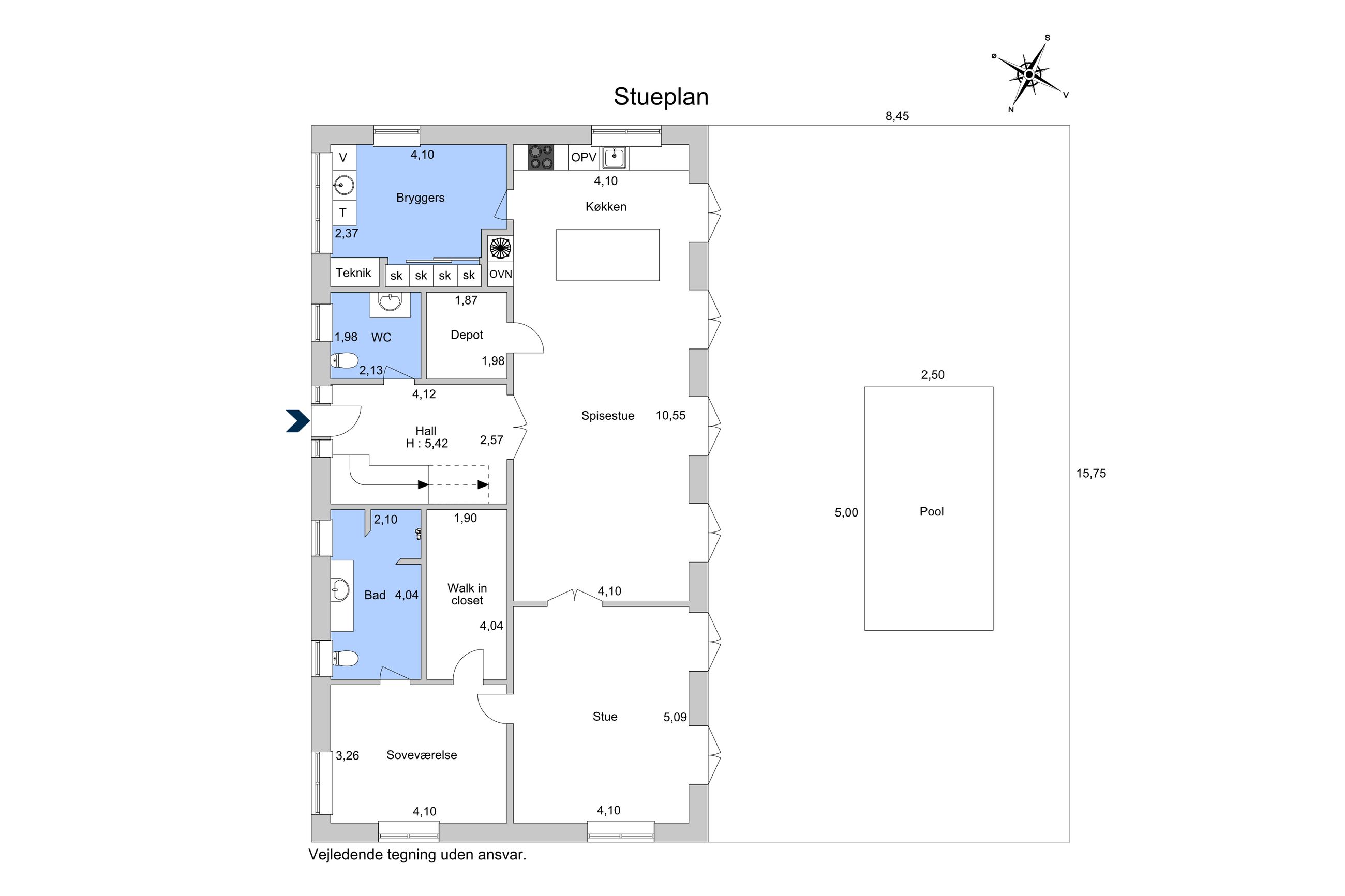 Knudsvej 15, Rungsted Kyst - Plantegning