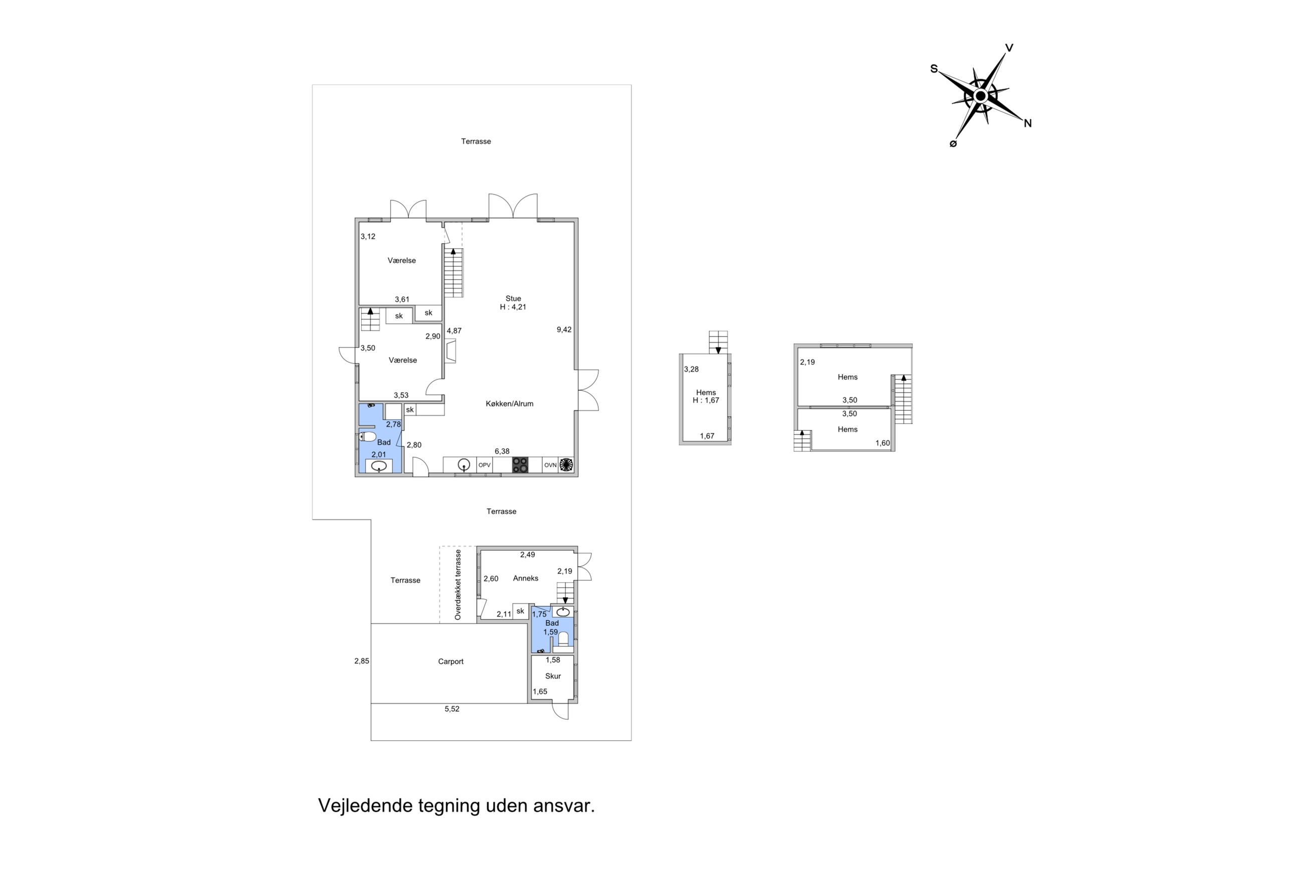 Dalby Strandvej 26, Dalby Huse, Jægerspris - Plantegning