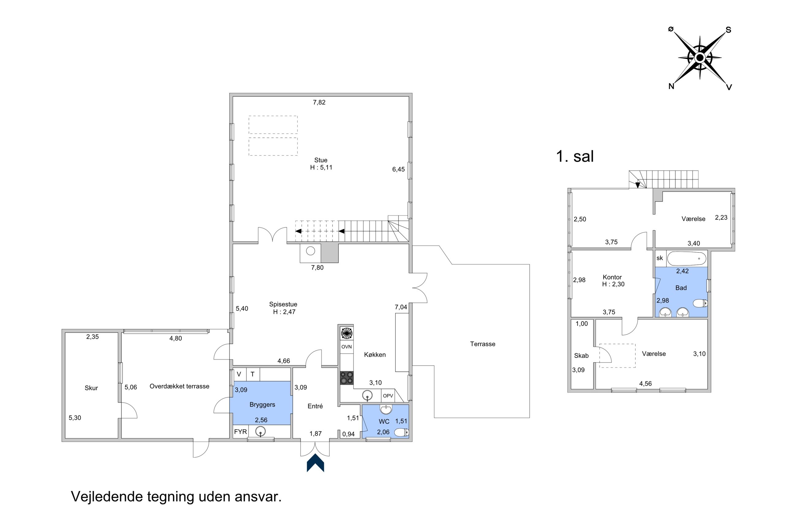 Lønholtvej 2, Lønholt, Fredensborg - Plantegning