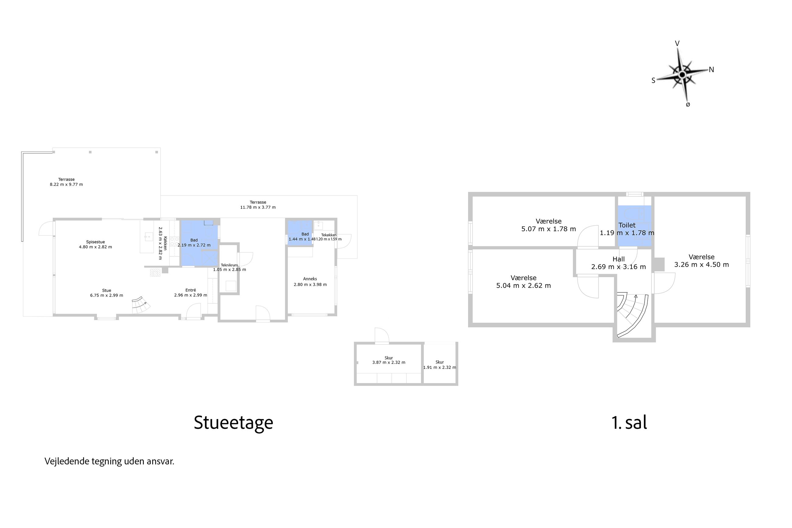 Sandstien 9, Frederiksværk - Plantegning