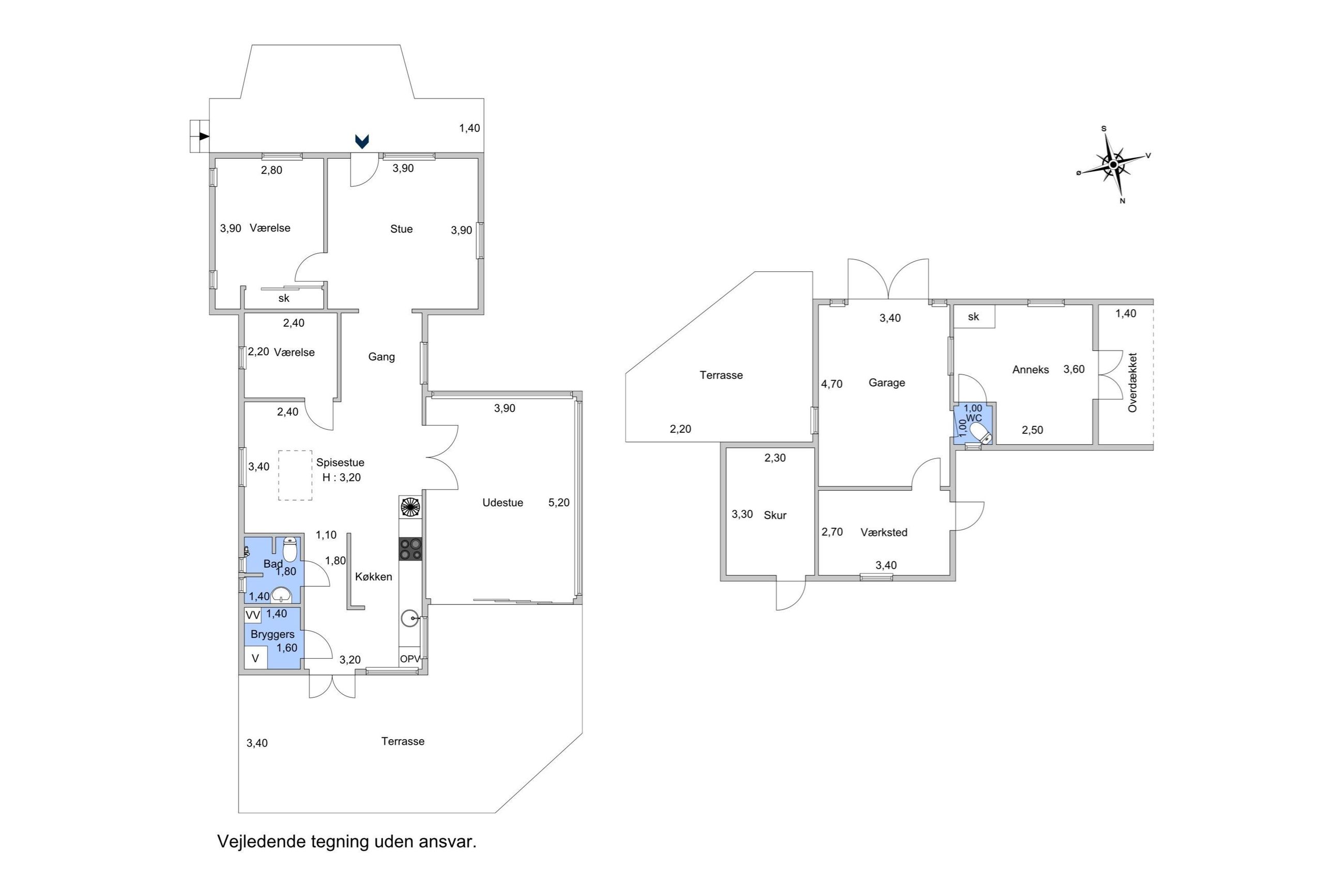 Degnekrogen 1, Ordrup, Fårevejle - Plantegning