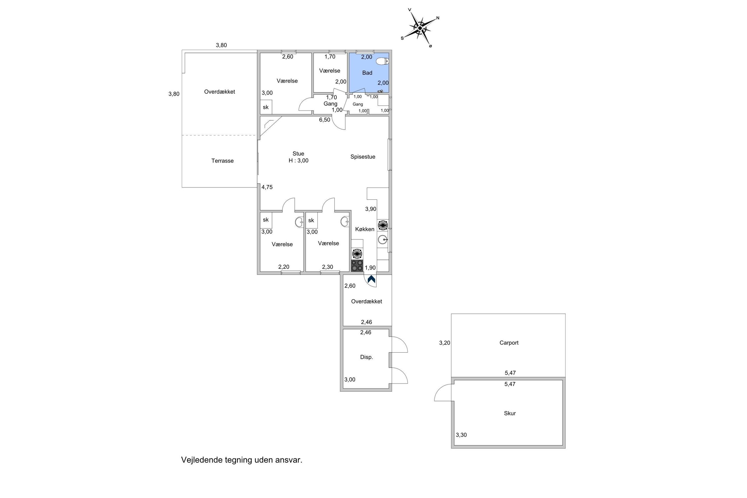 Telegrafvej 8, Rørvig - Plantegning