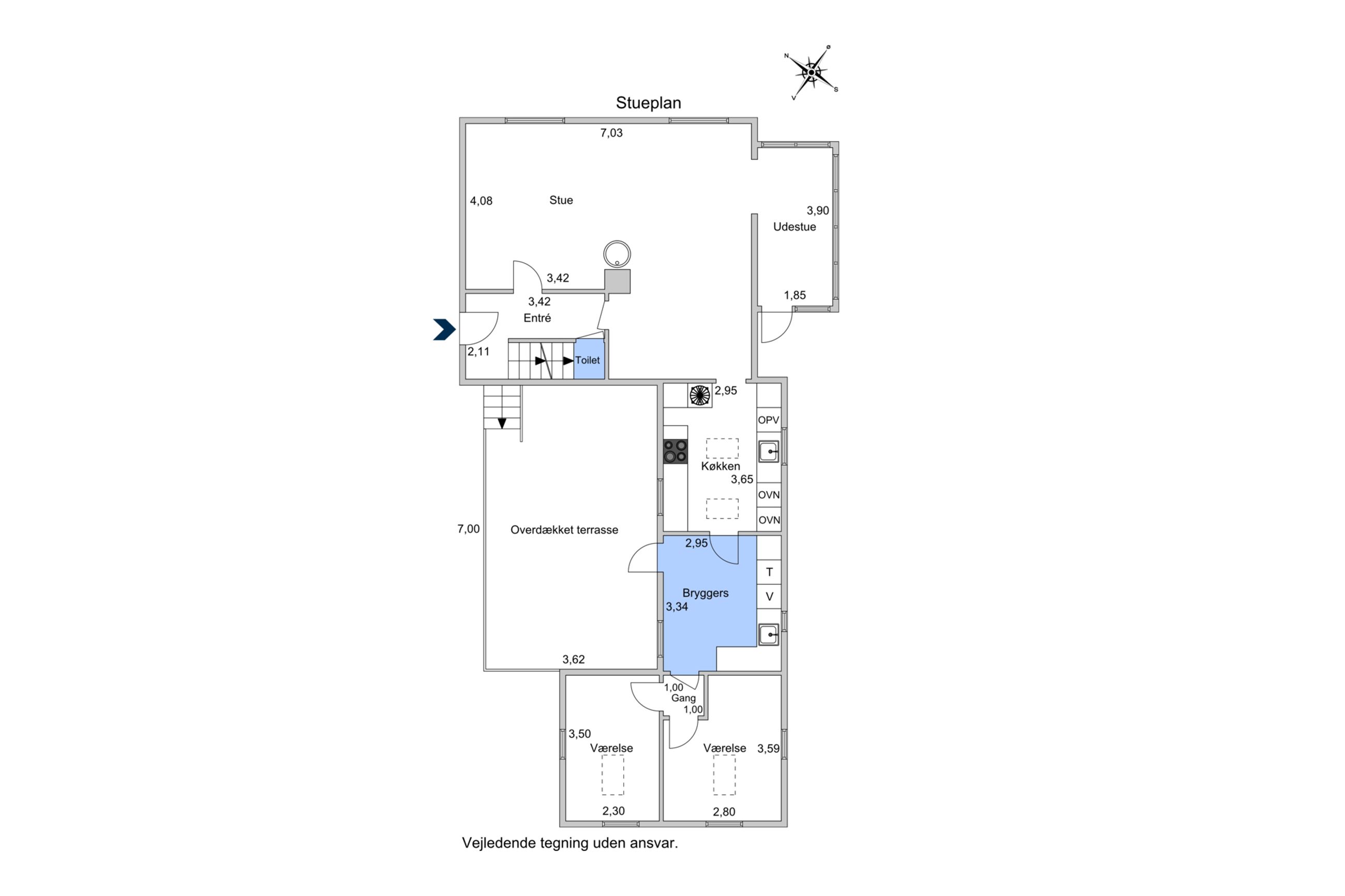 Ørnevej 11, Allerup, Holbæk - Plantegning