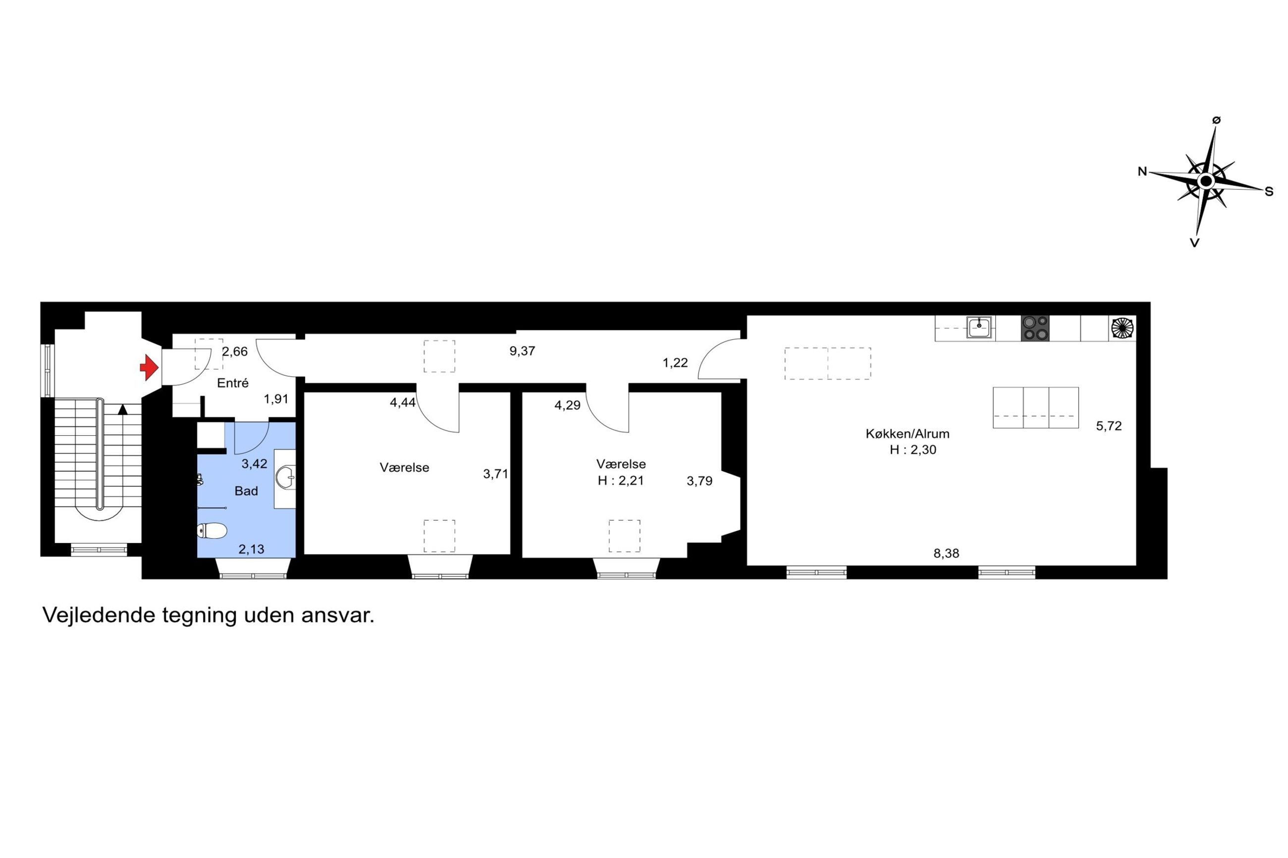 Stormgade 10A, 2, København K - Plantegning