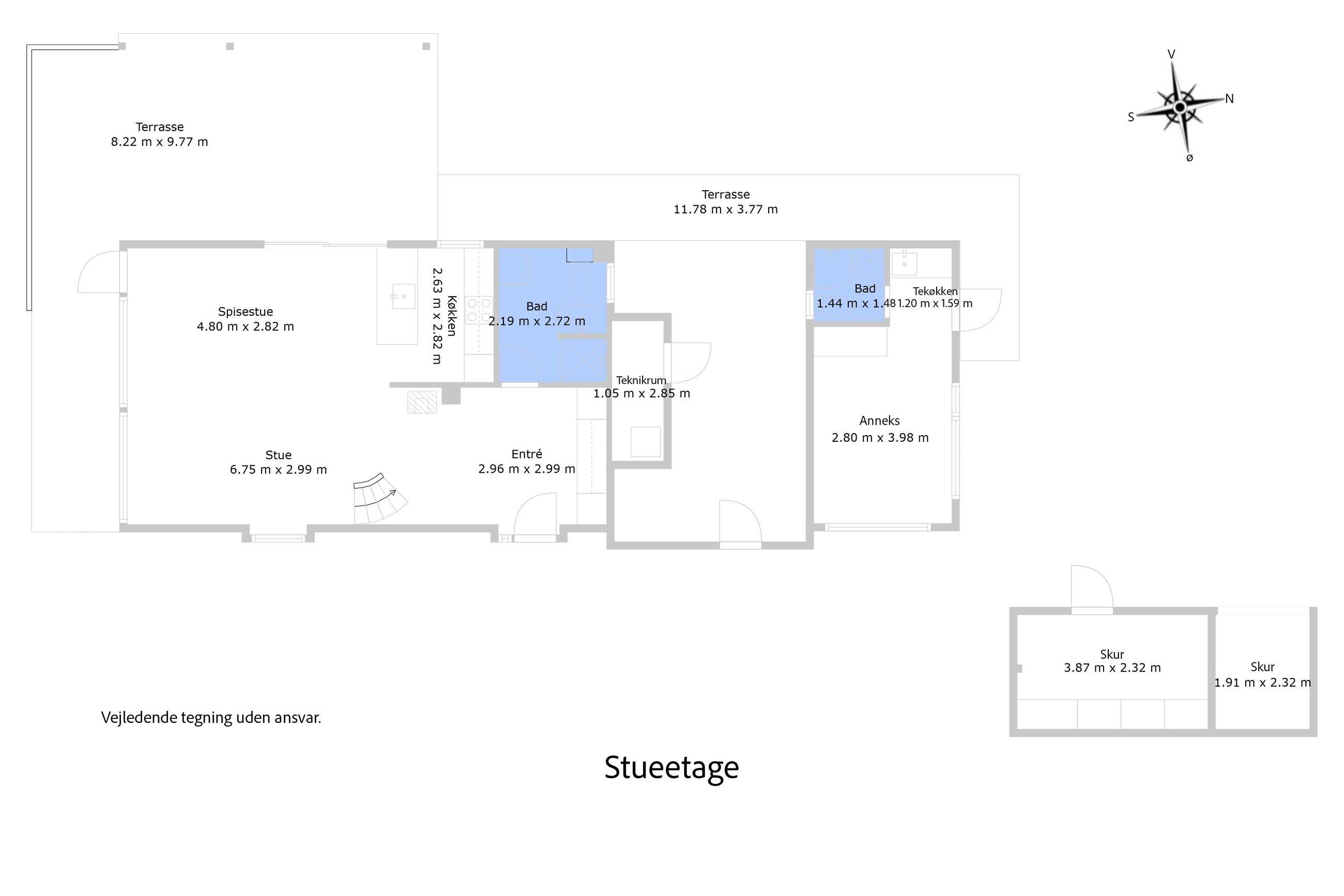 Sandstien 9, Frederiksværk - Plantegning