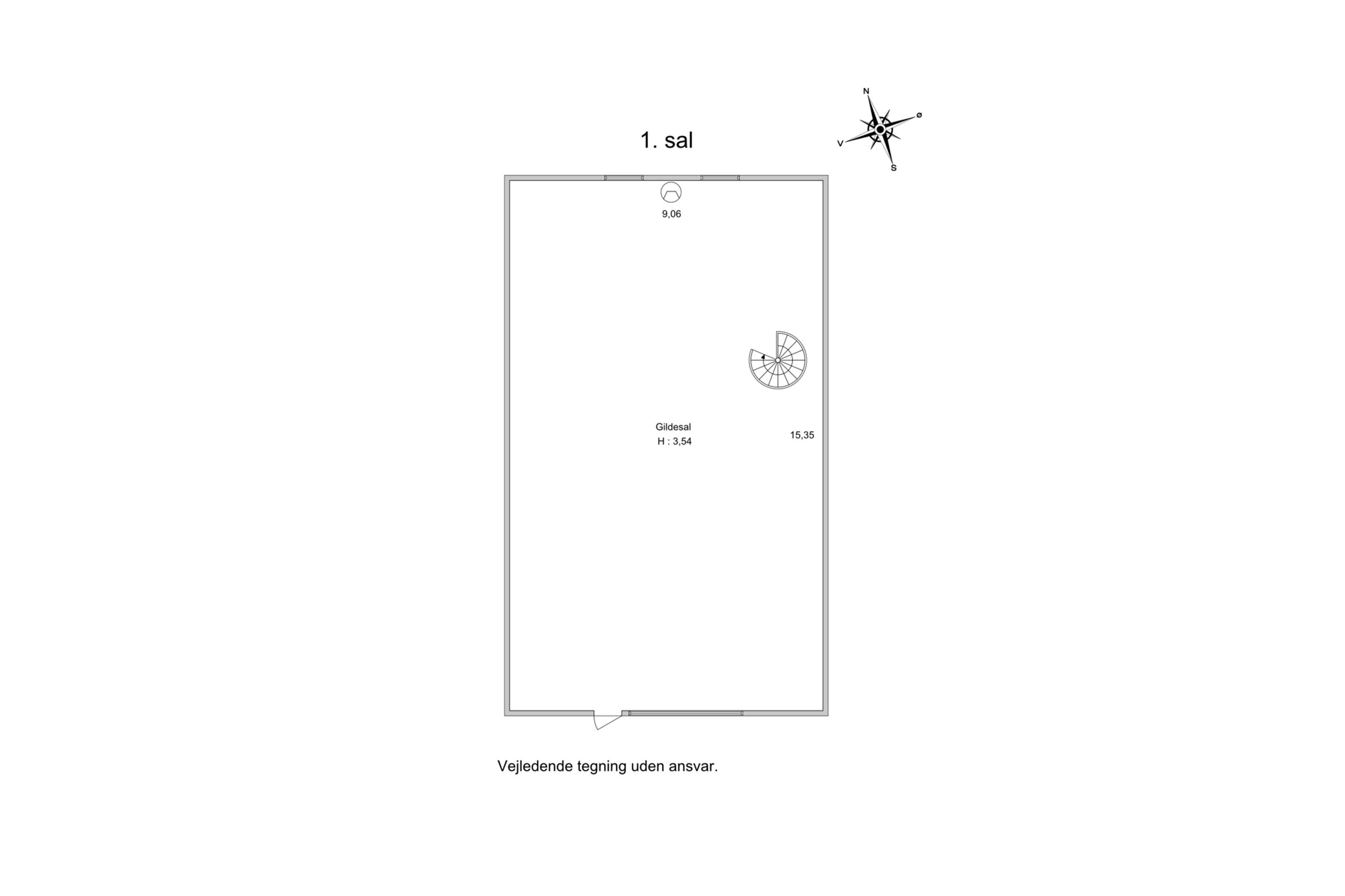 Aggersvoldvej 8, Jyderup - Plantegning