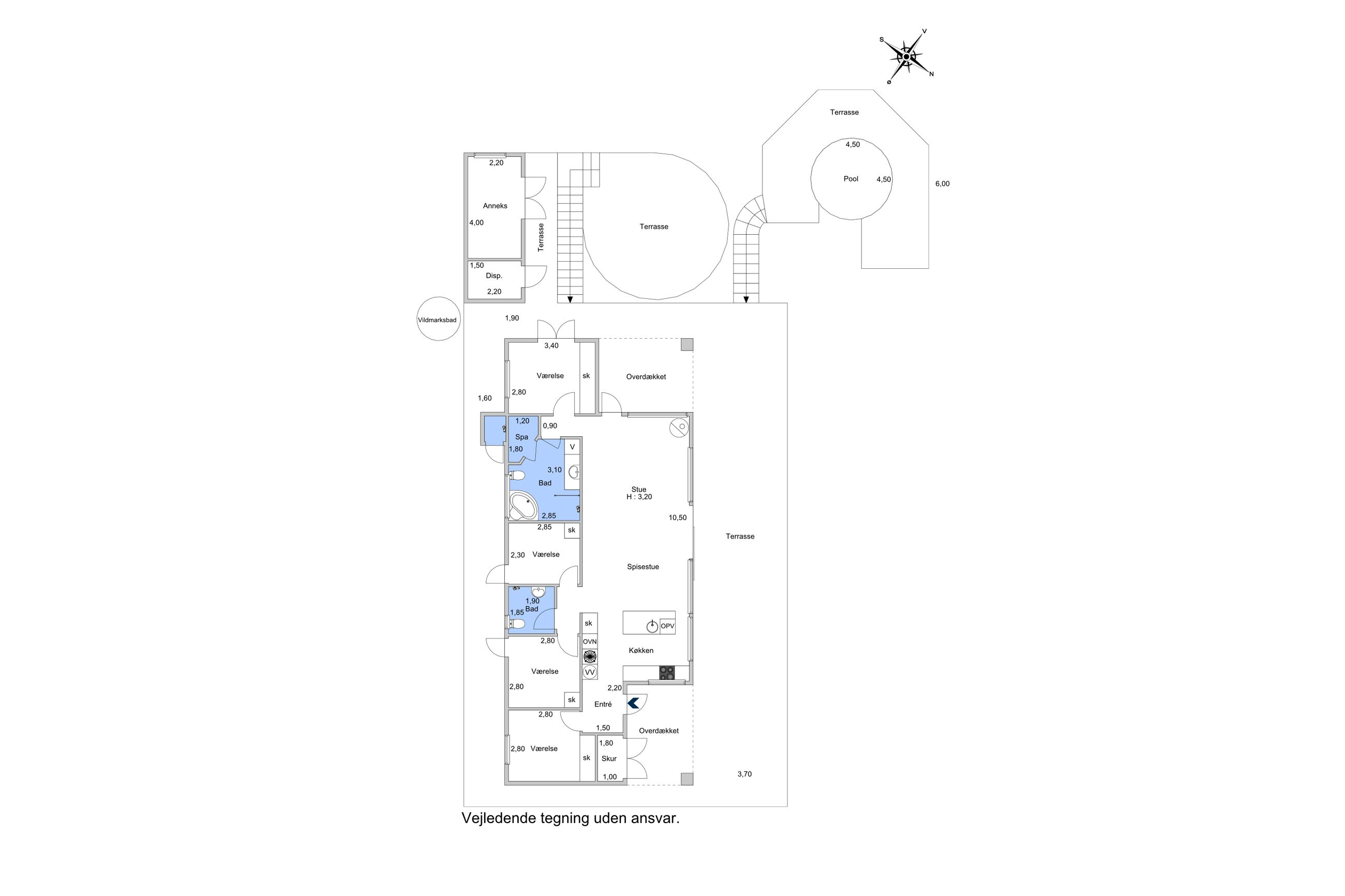 Ellebakken 39, Veddinge Bk, Asnæs - Plantegning