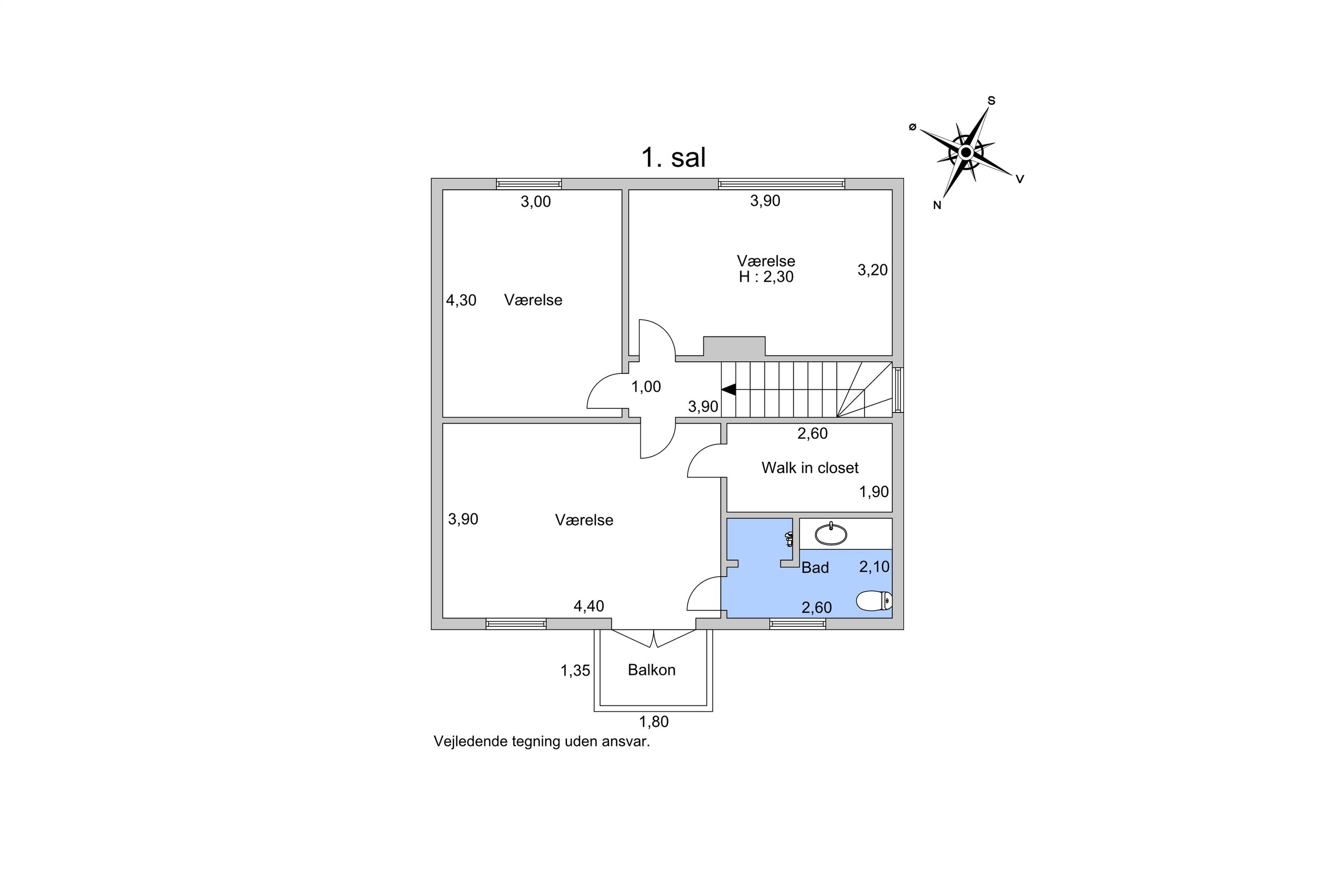 Kollemosevej 40B, Virum - Plantegning