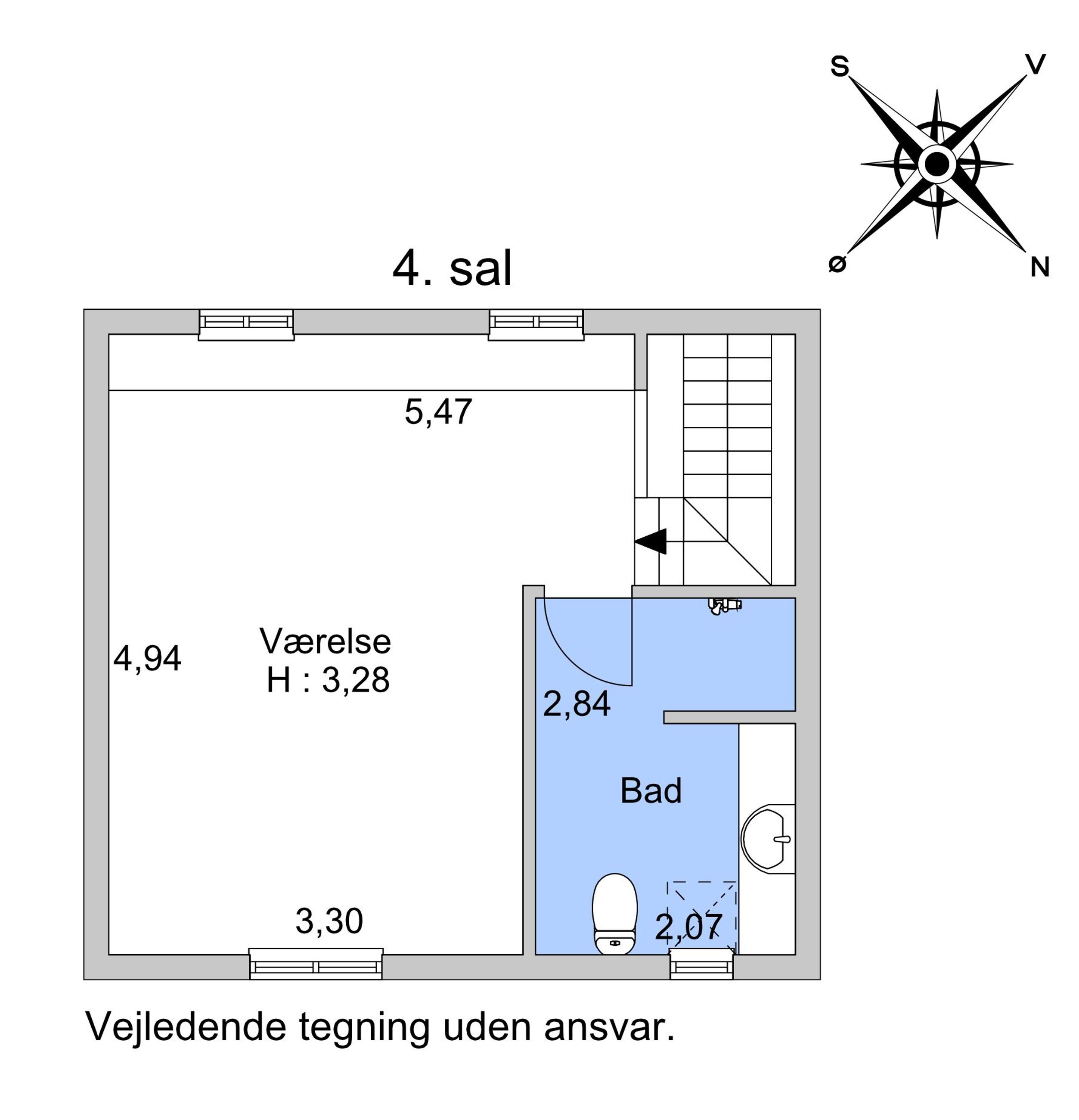 Klosterstræde 8, 2, København K - Plantegning